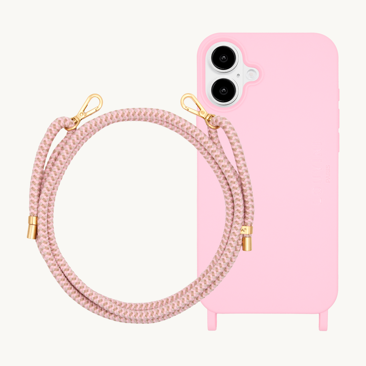 MILO MagSafe iPhone Case Soft Pink & TESSA Cord Pink-Taupe