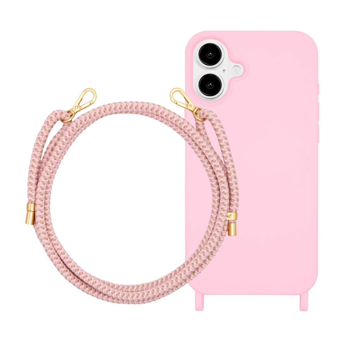 MILO MagSafe iPhone Case Soft Pink & TESSA Cord Pink-Taupe