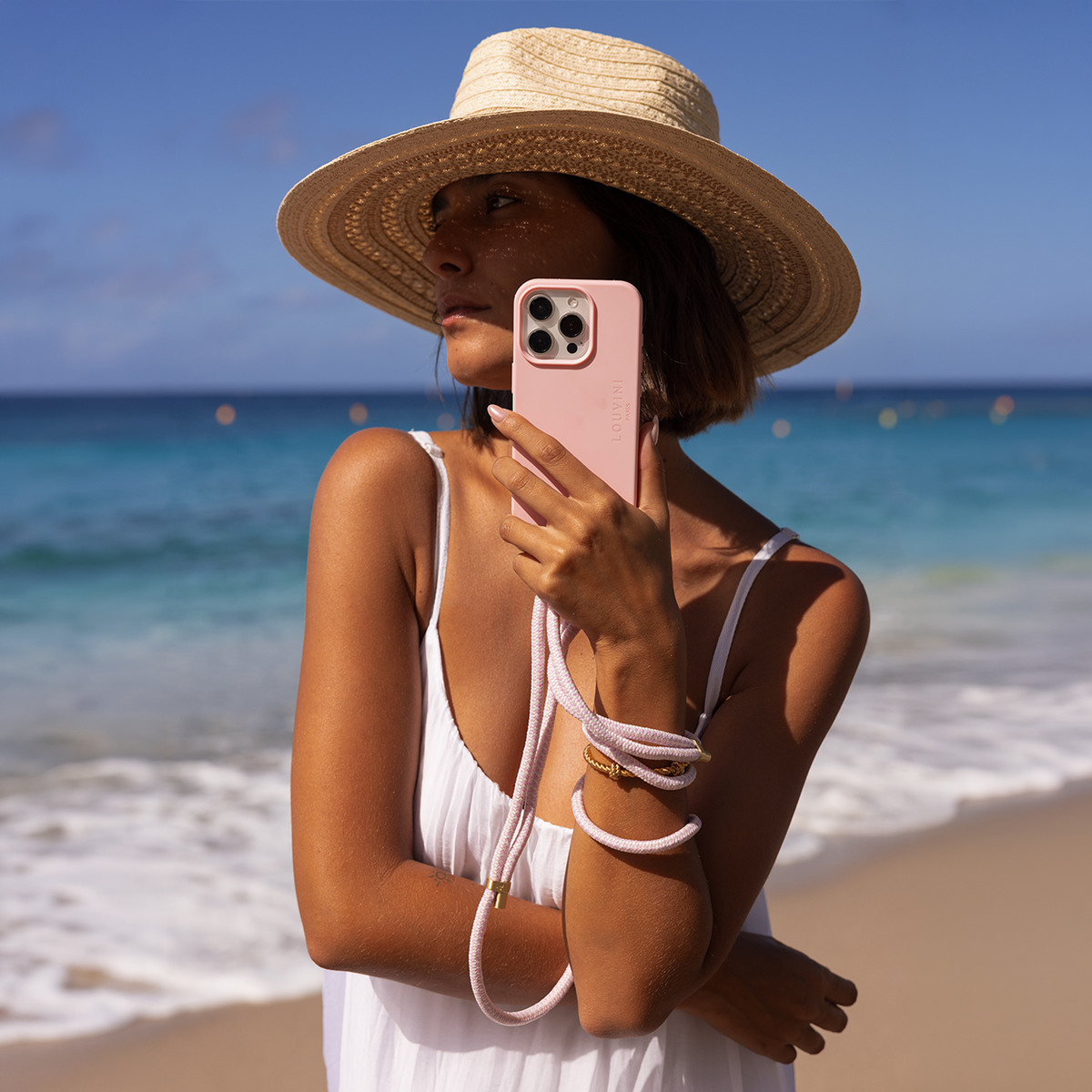 iPhone MagSafe Silicone Case with Rings MILO - Soft Pink