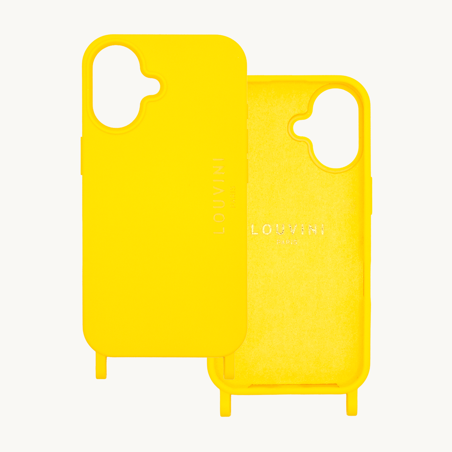 coque pour iPhone MagSafe avec anneaux Jaune