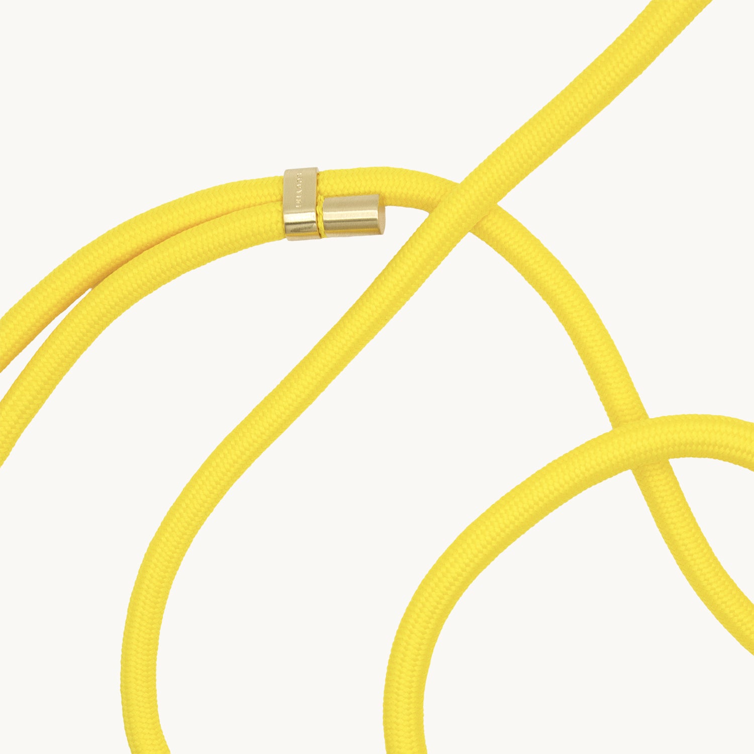 cordon ajustable telephone jaune mousqueton dore