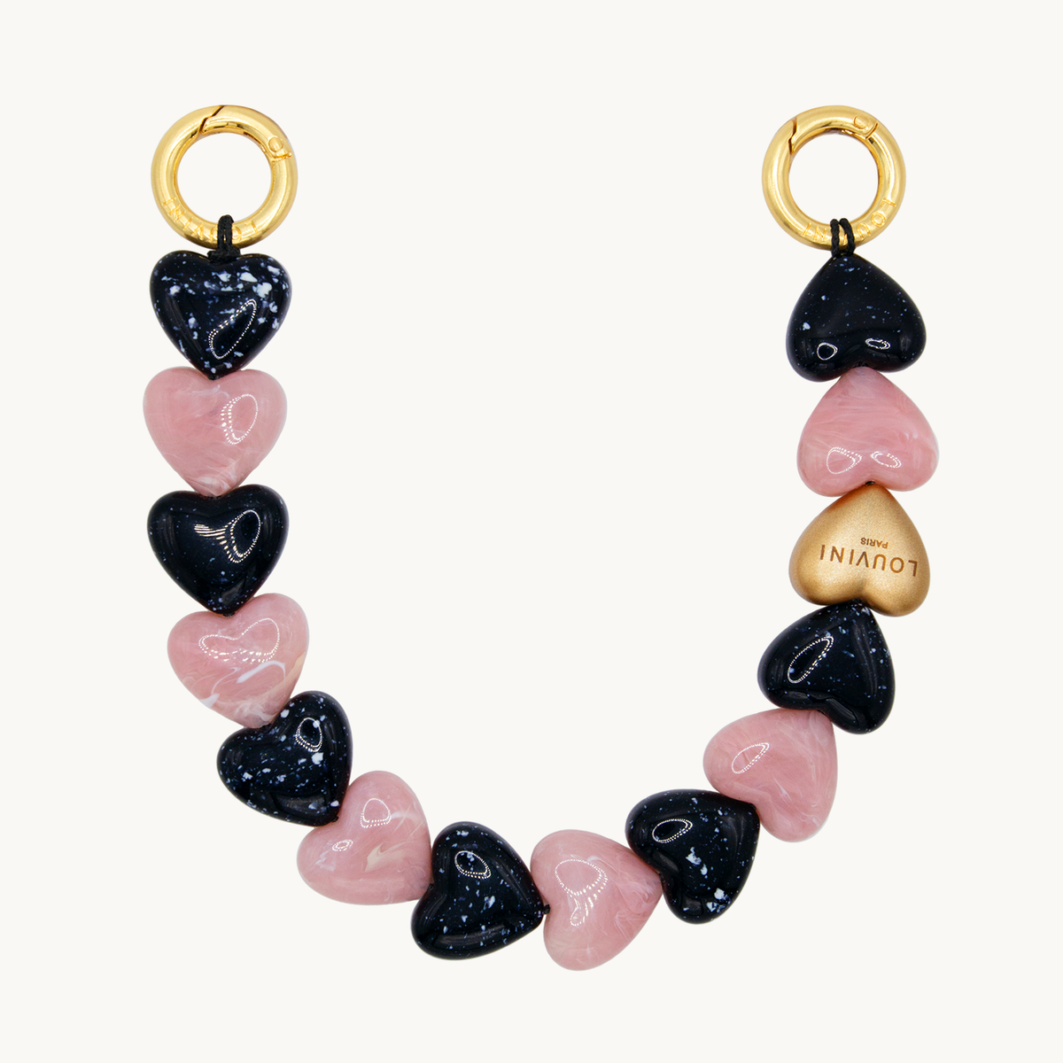 PETIT CUORE Bracelet - Black-Pink