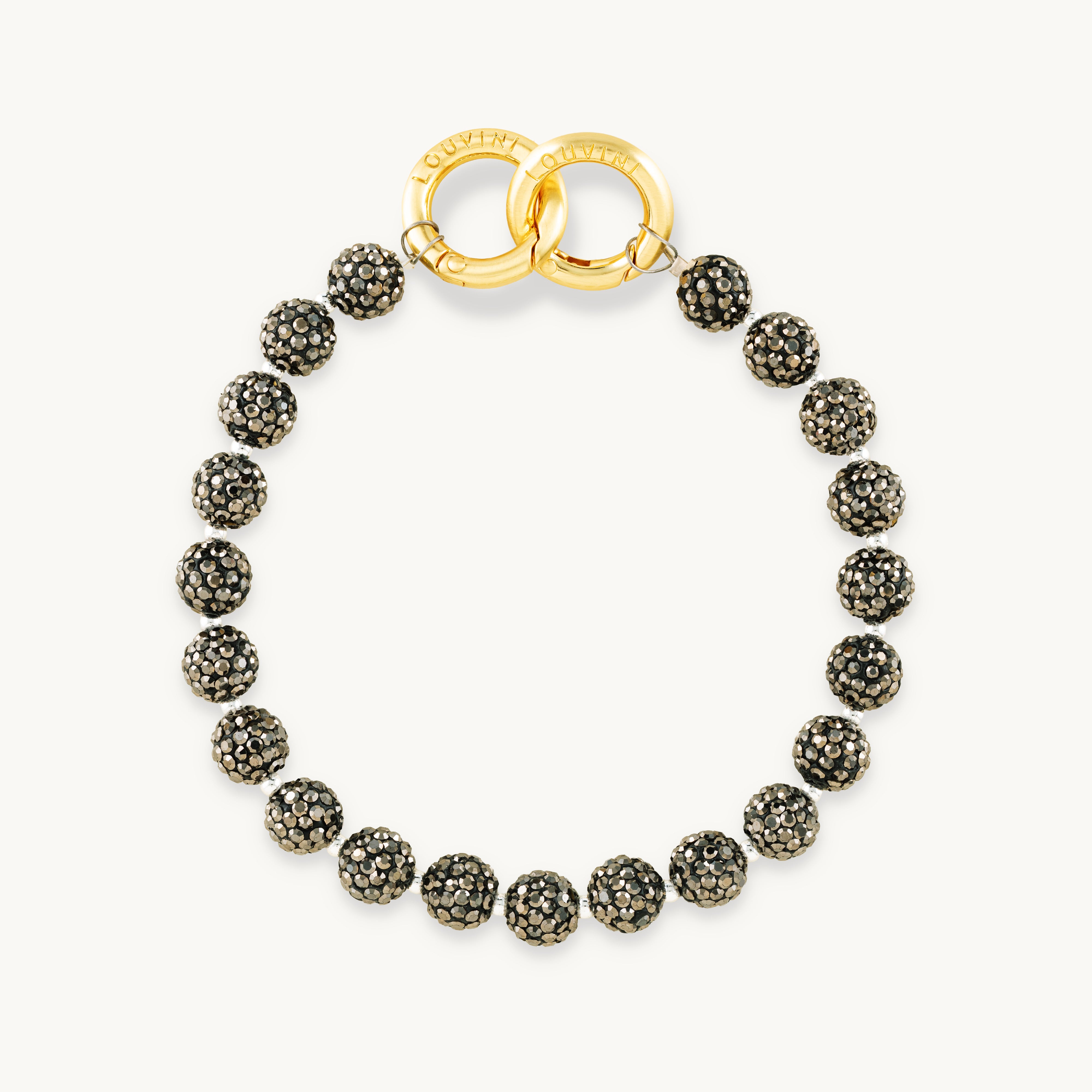 Bracelet de telephone a strass argente