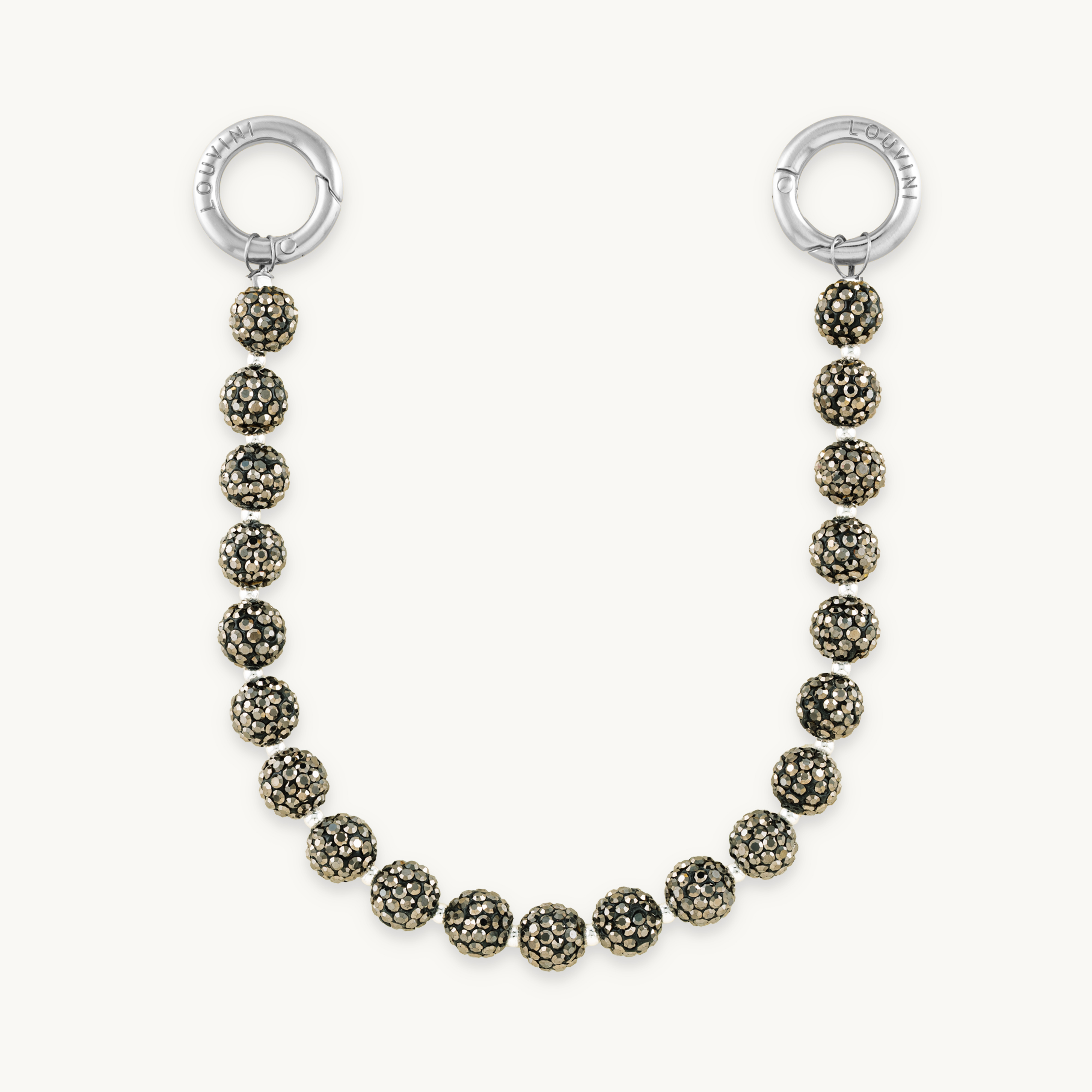 Bracelet de telephone a strass argente