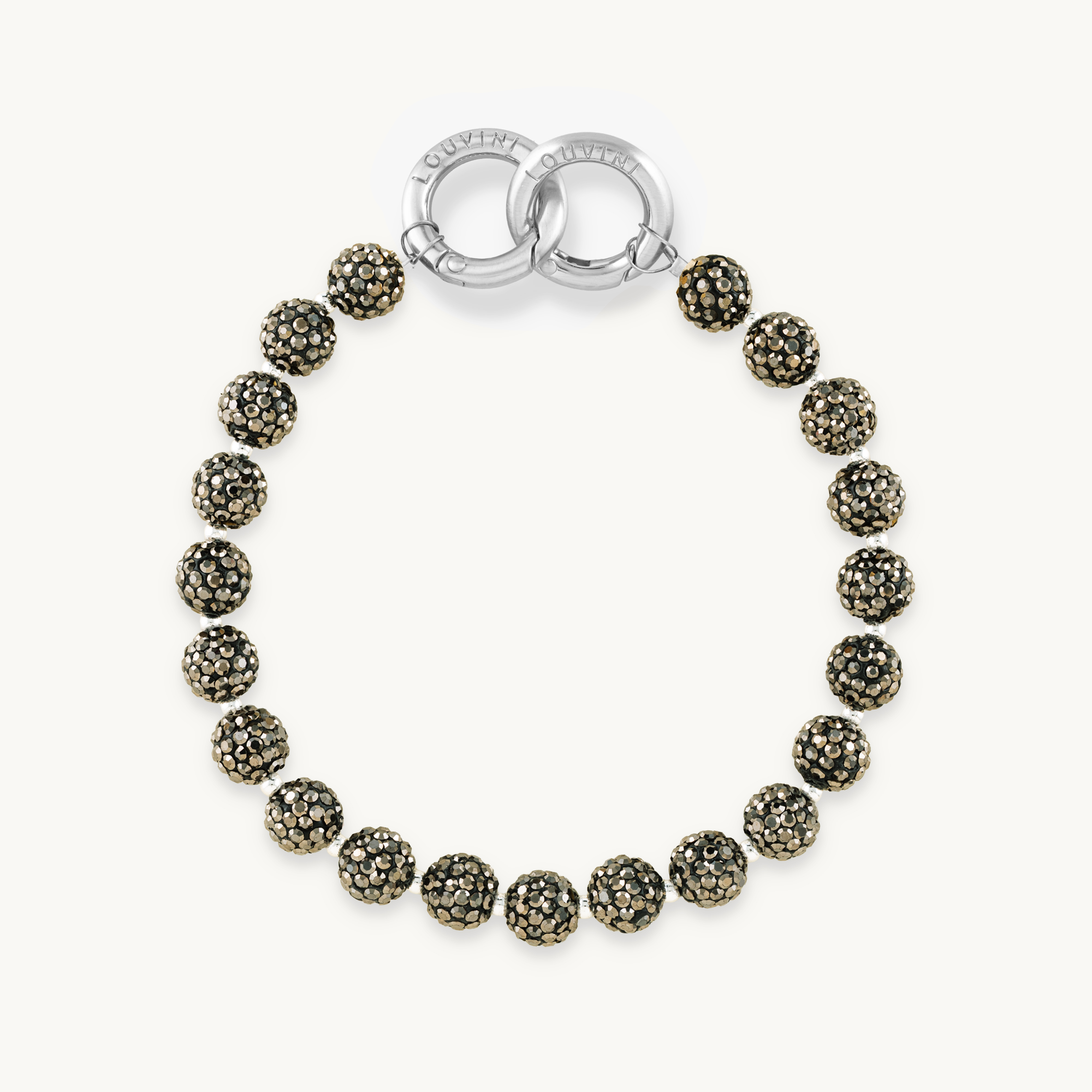 Bracelet de telephone a strass argente