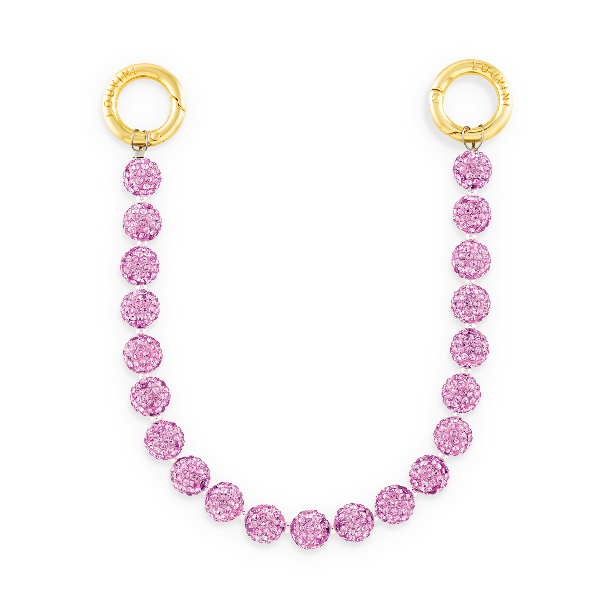 Bracelet de telephone a strass argente