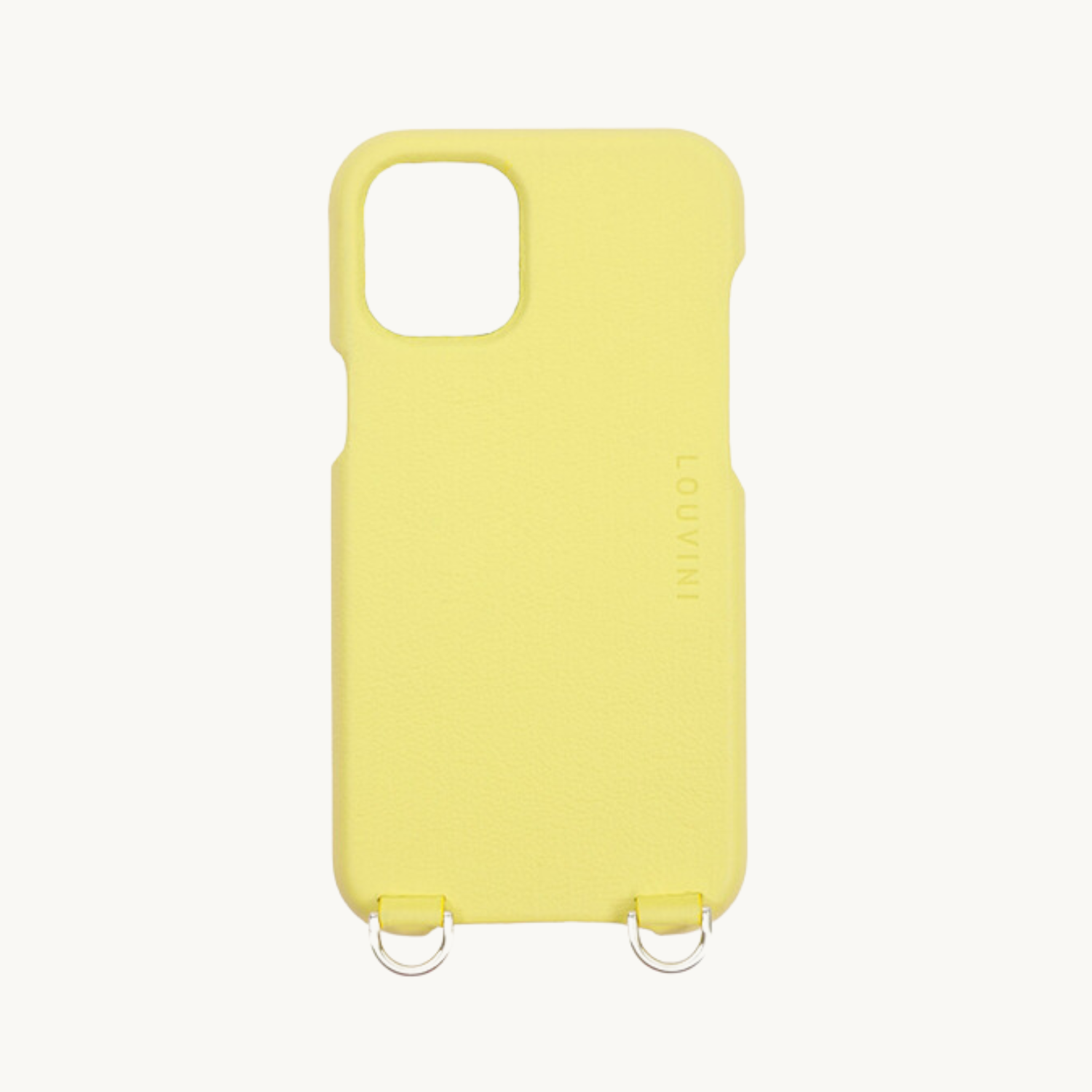 Coque iPhone cuir LOU jaune