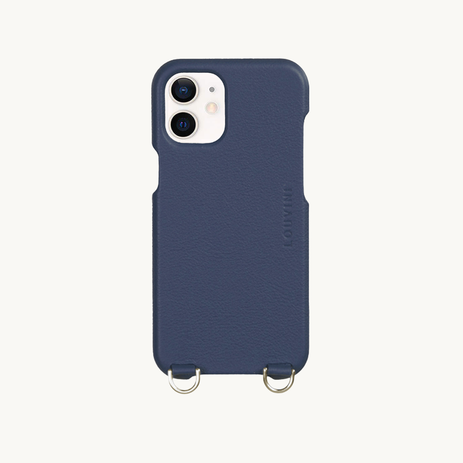 LEATHER IPHONE CASE PETIT LOU - Navy (iPhone 12 & 13 Mini)