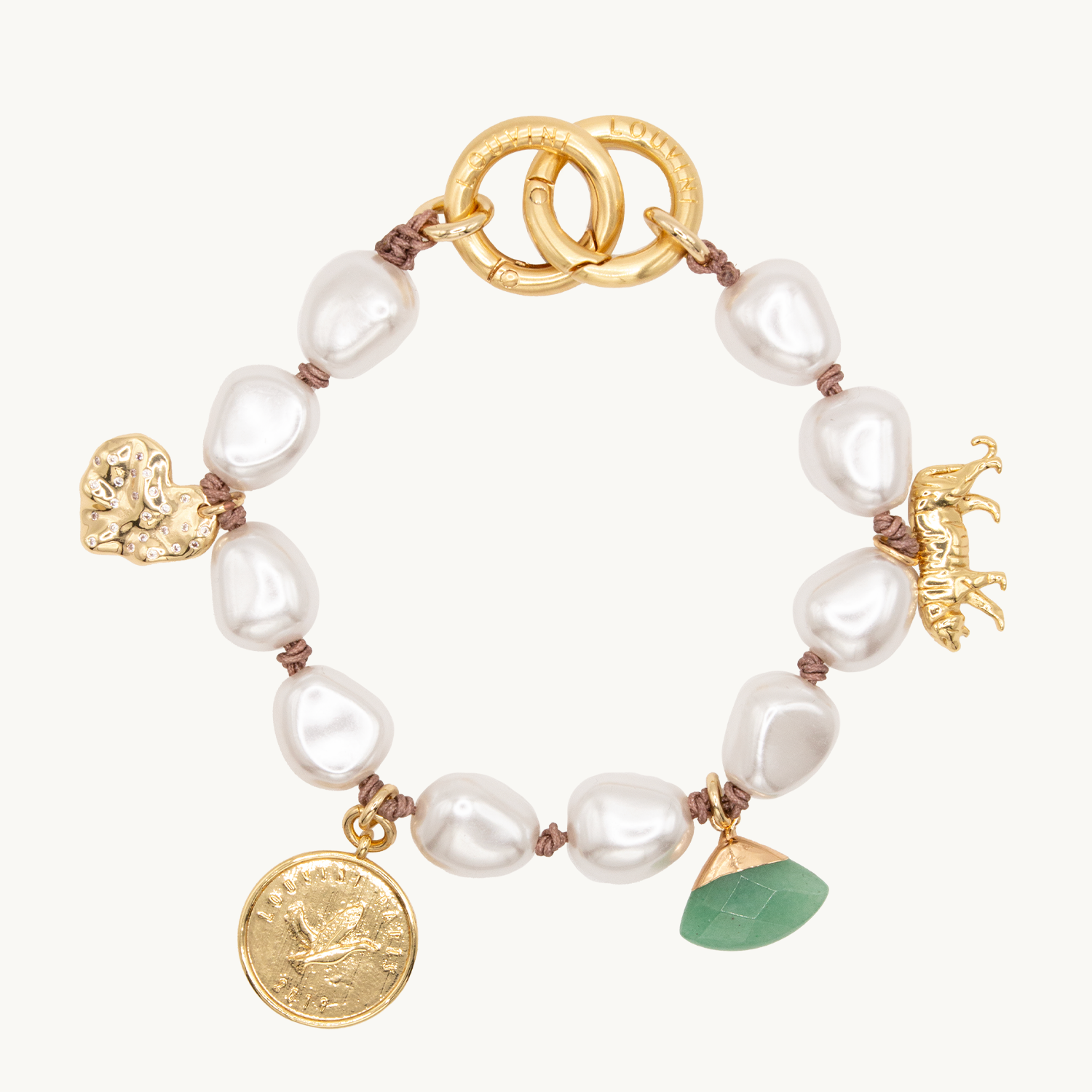 bracelet pour téléphone en perle