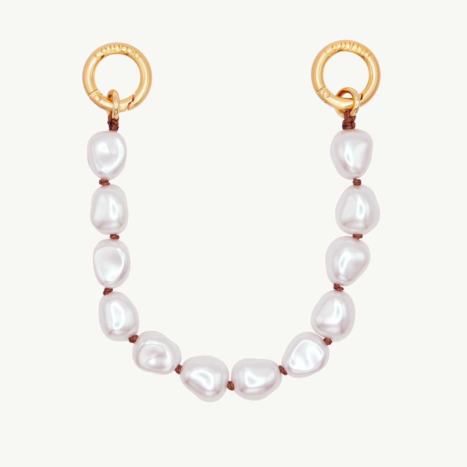 Bracelet de téléphone en perle blanche