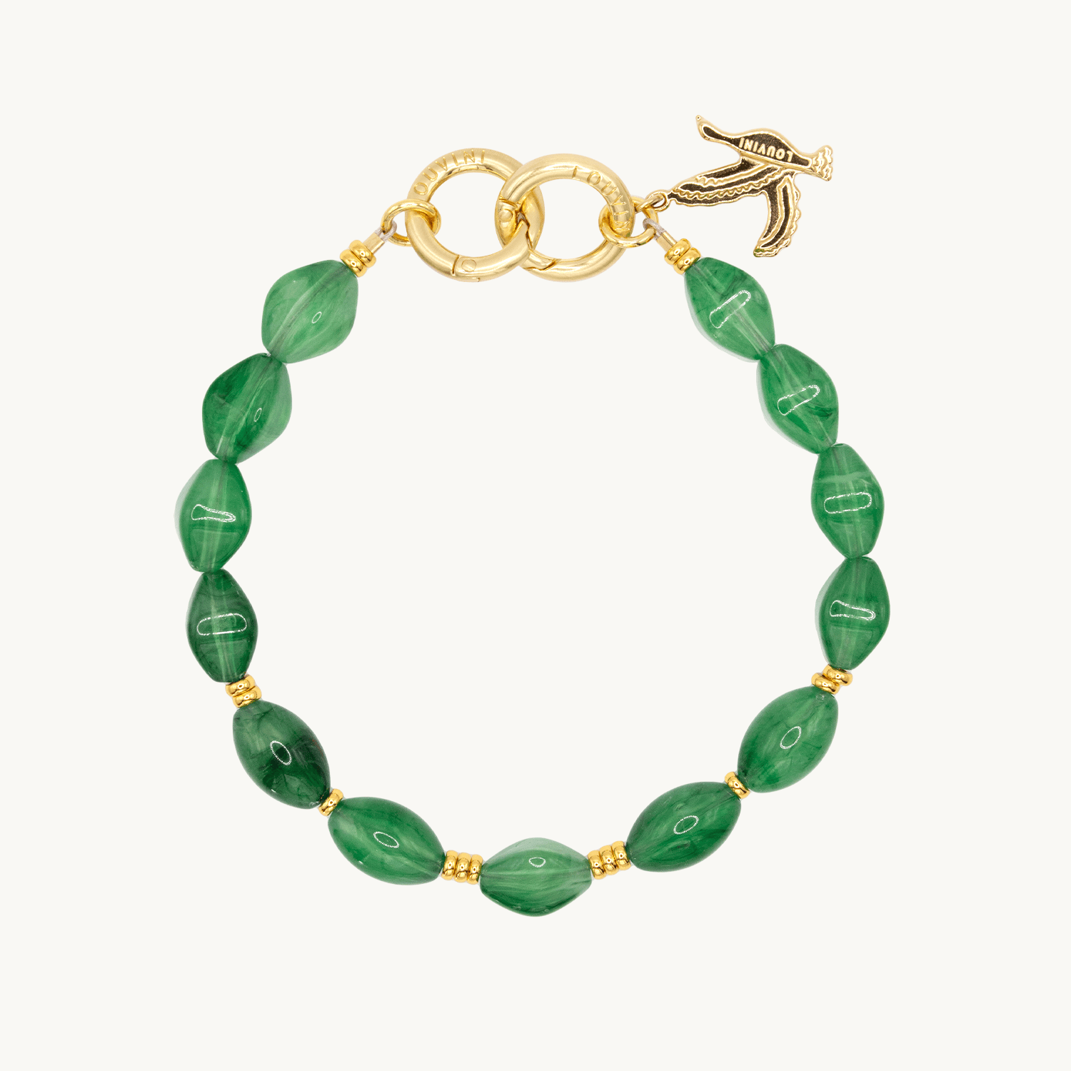 Bracelet de téléphone en résine vert