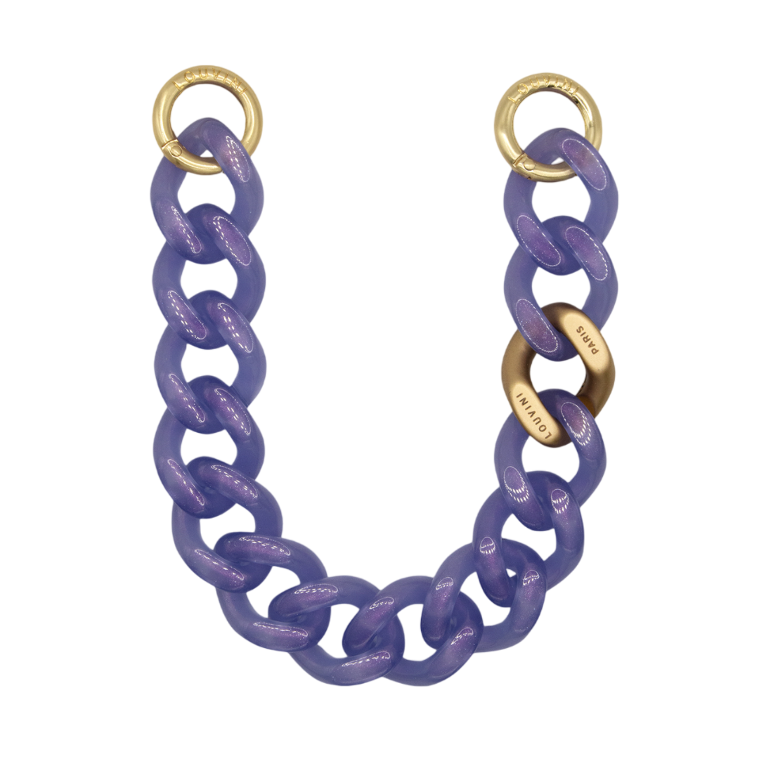Bracelet de téléphone en résine mauve glacé