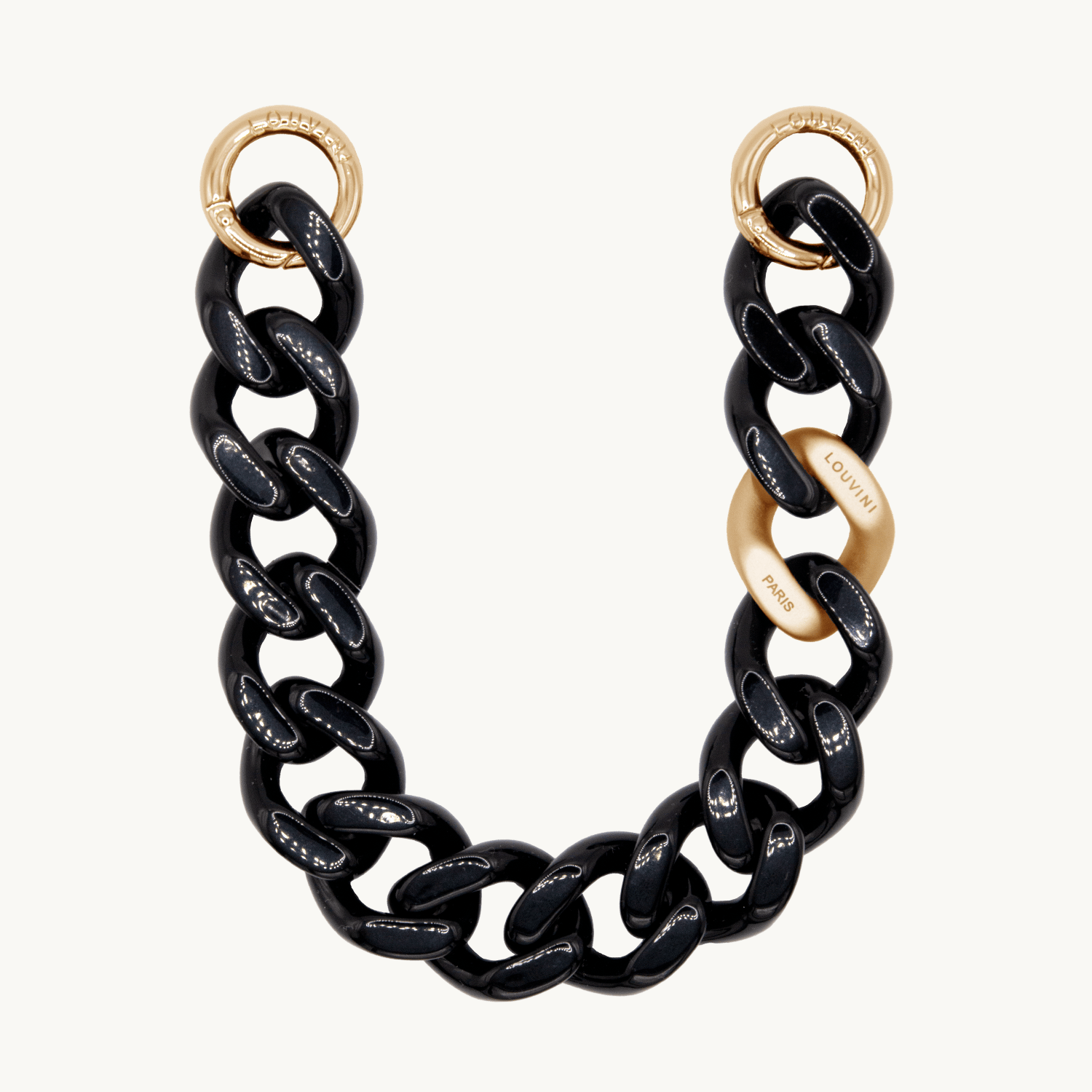 Bracelet de téléphone en résine noir