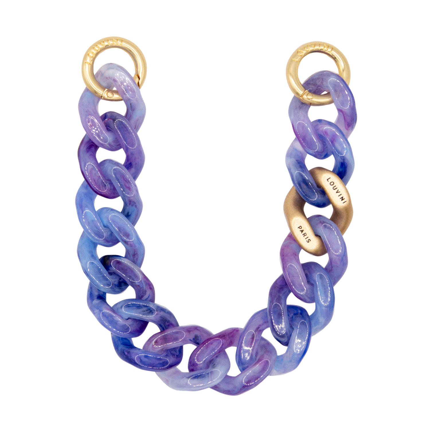 Bracelet de téléphone en résine violet