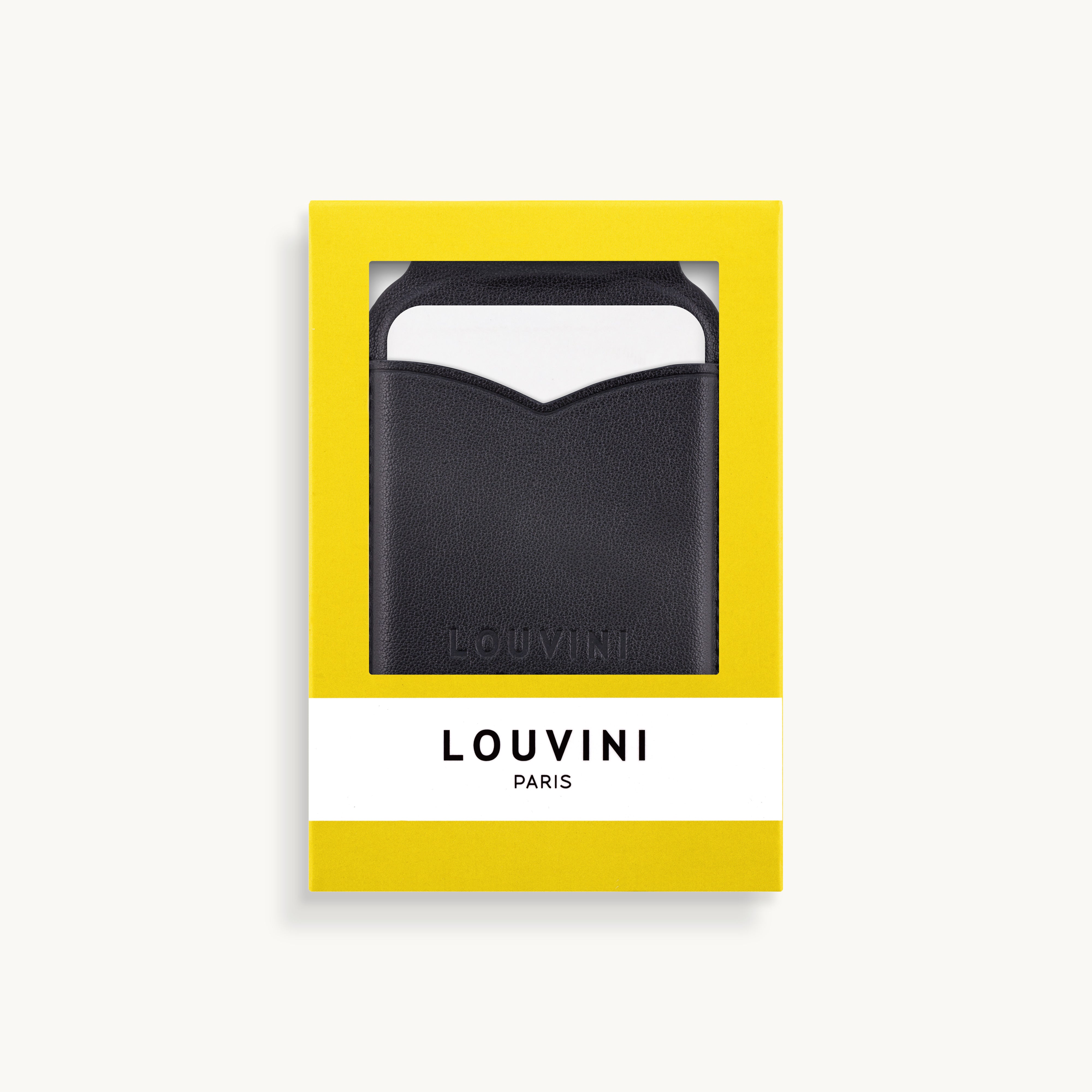 Porte-cartes MagSafe noir pour coque de téléphone, accessoire pratique et tendance