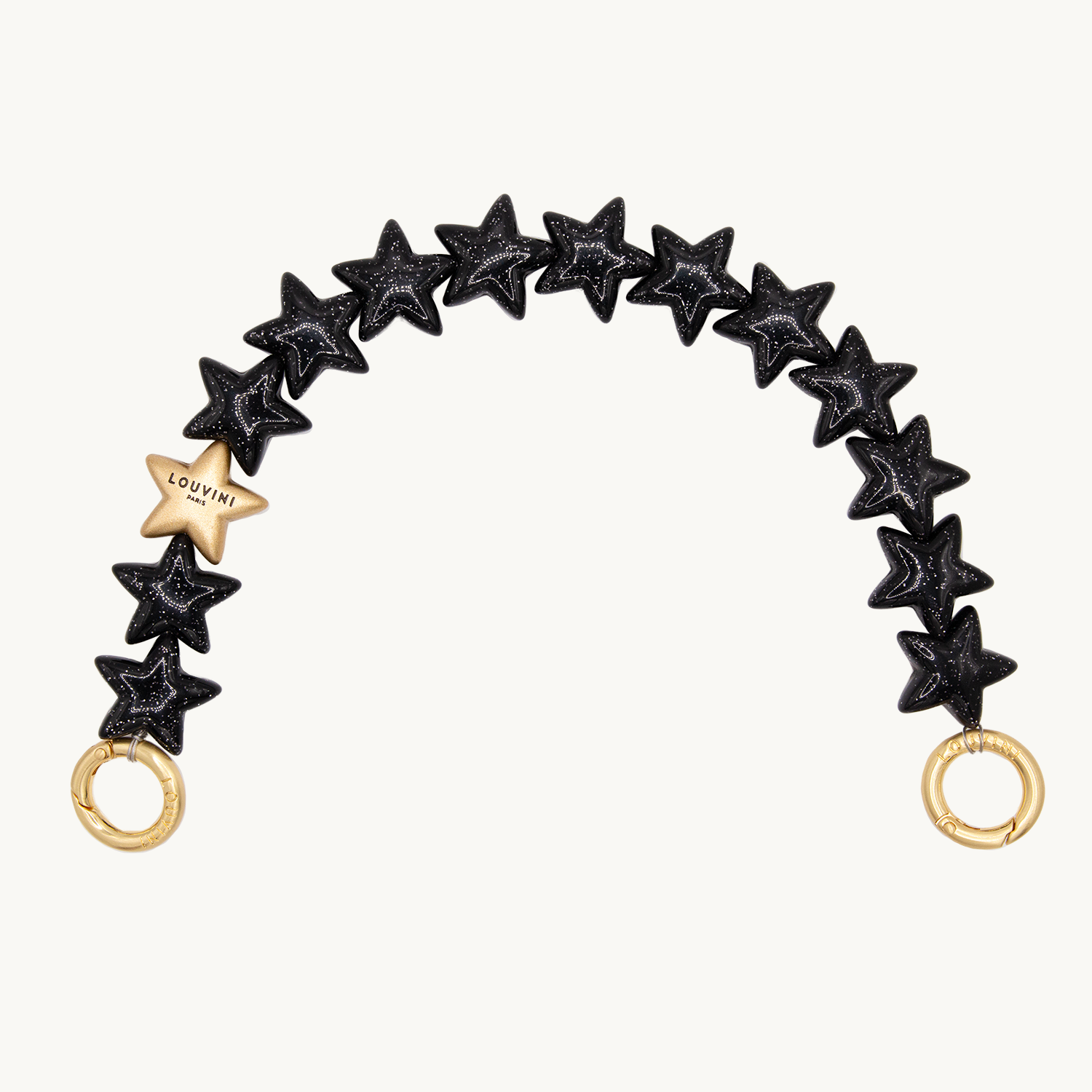 bracelet pour téléphone étoile noir