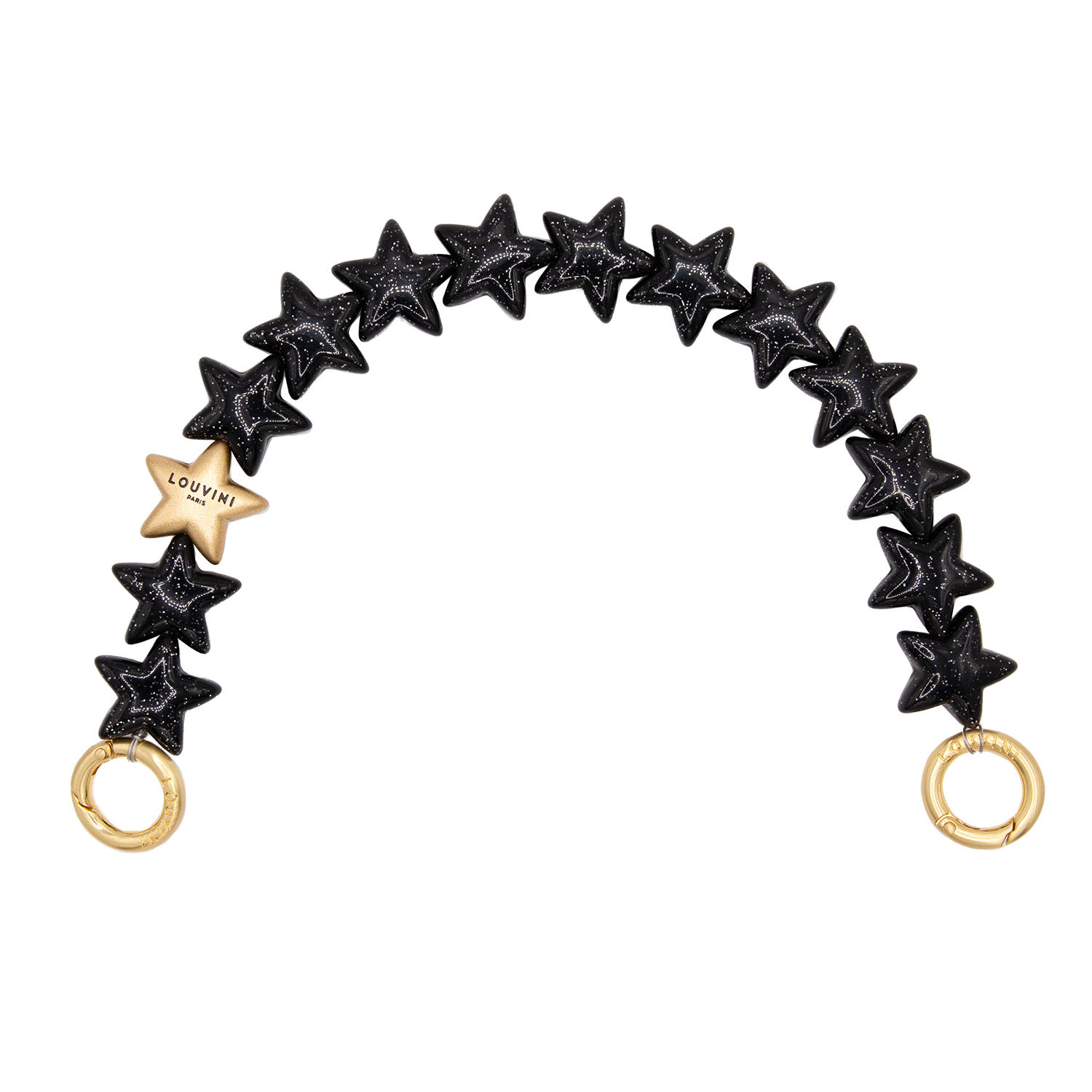 bracelet pour téléphone étoile noir