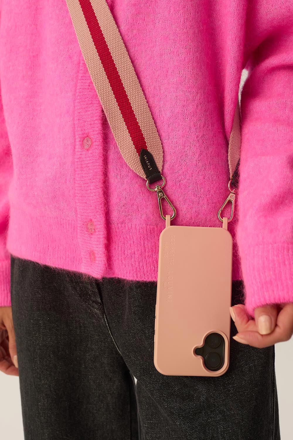 MILO x Des Petits Hauts – MagSafe iPhone Case with Rings – Pink