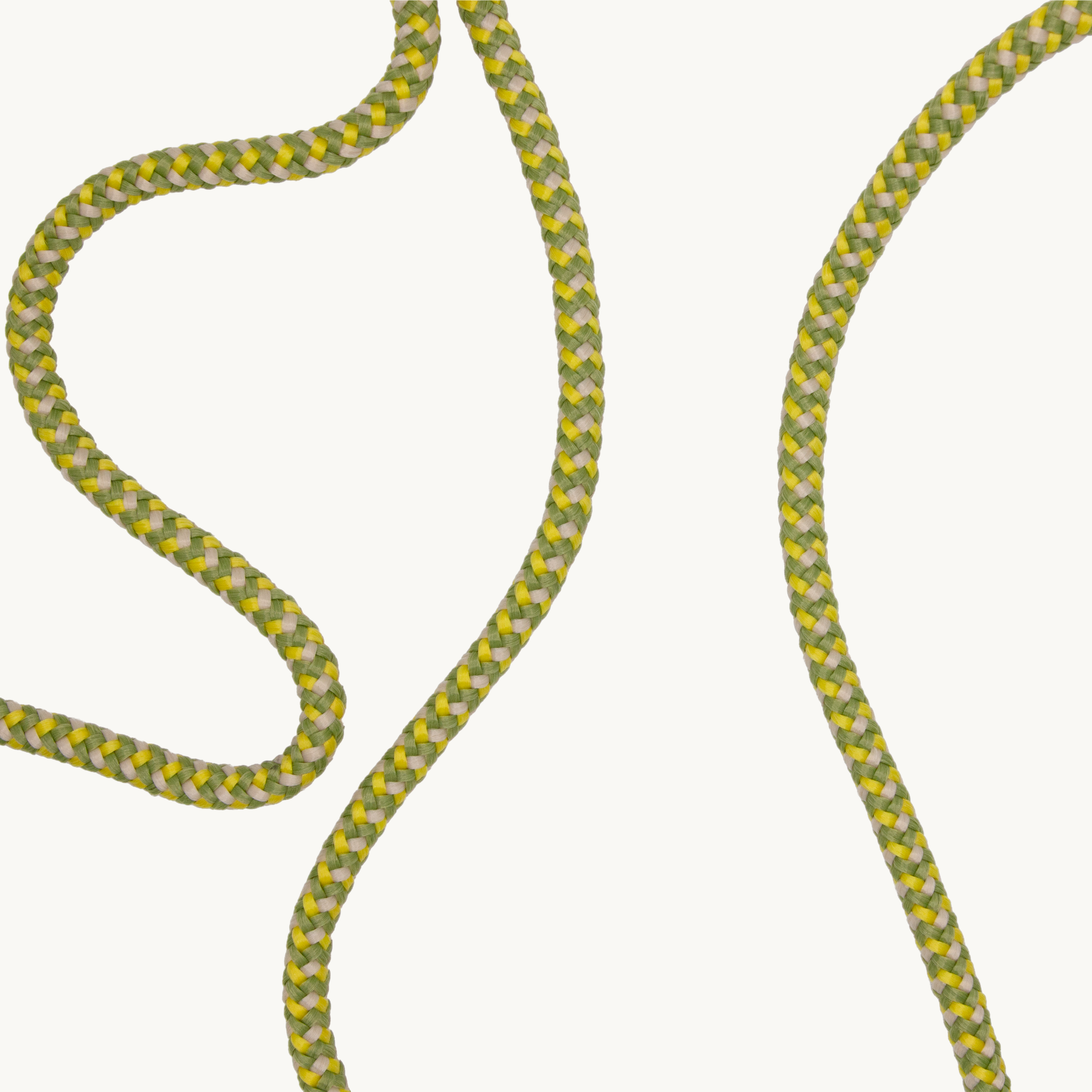 Cordon de telephone ajustable kaki jaune