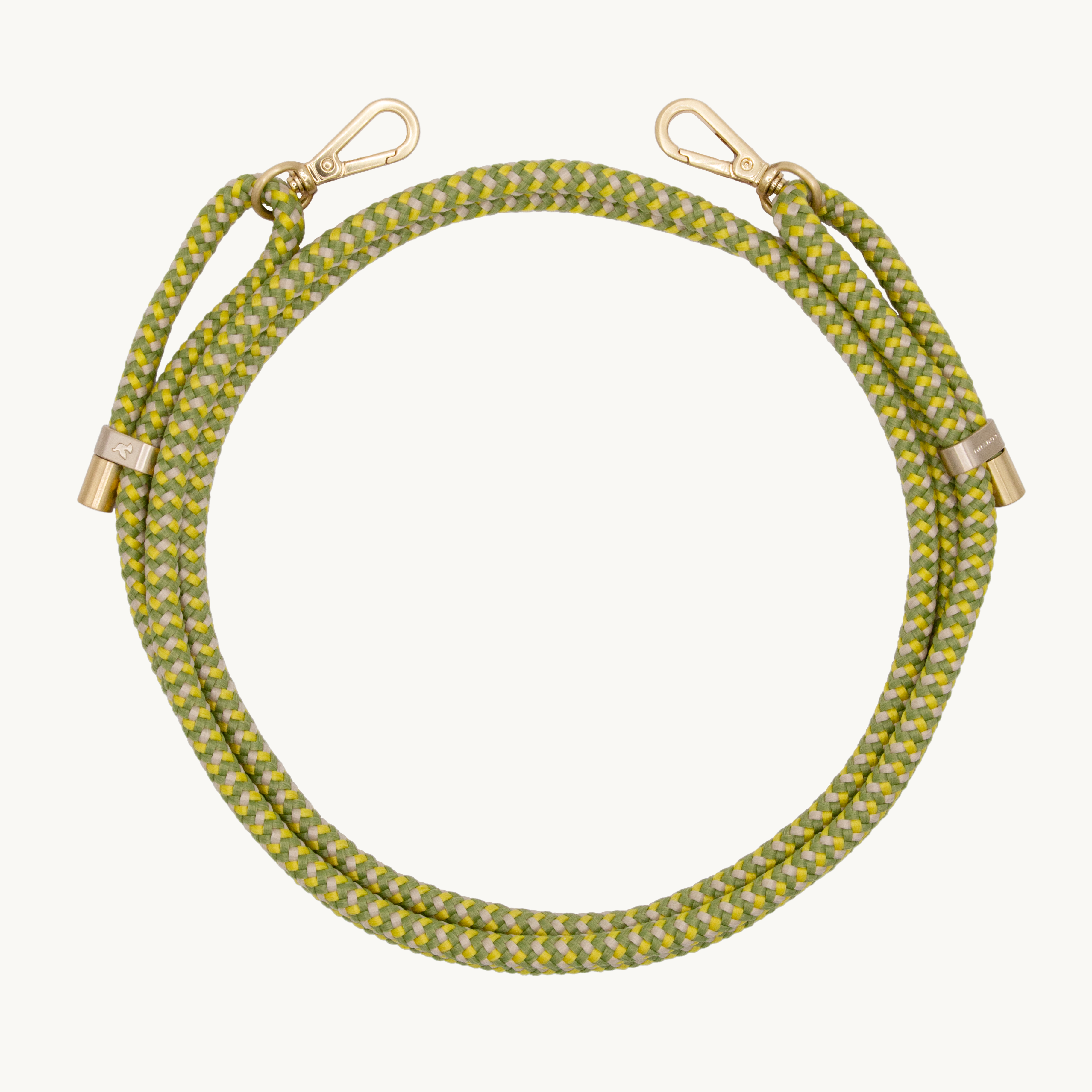 Cordon de telephone ajustable kaki jaune