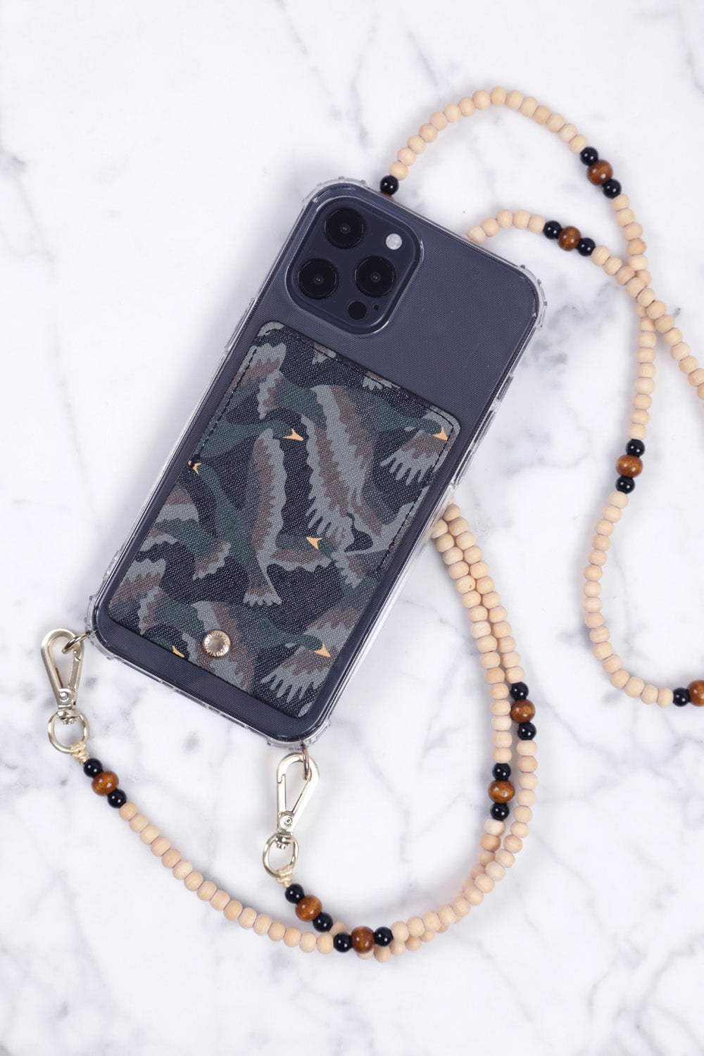 Coque de téléphone portable en cuir avec pochette pour carte avec MagSafe