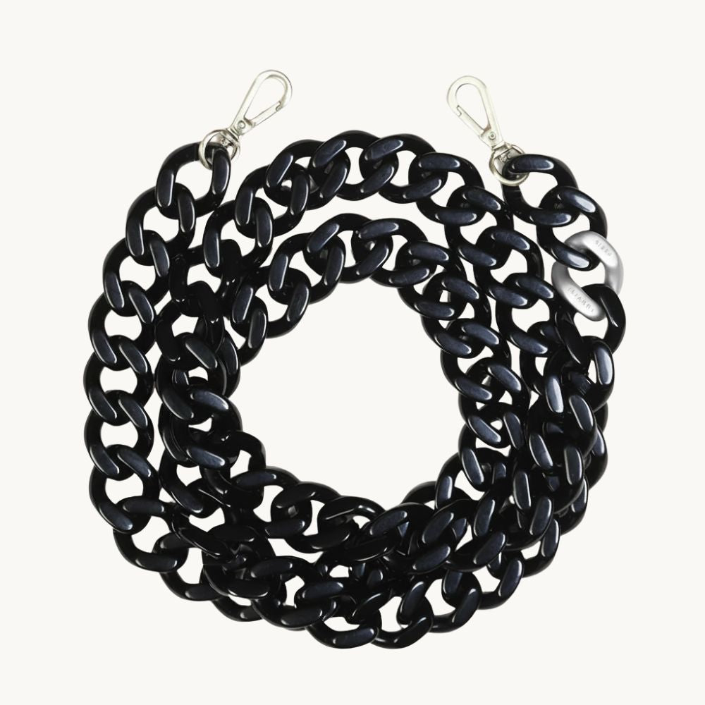 ZOE silver Chain - Black