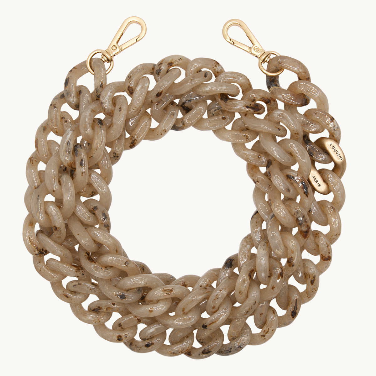 ZOE Phone Chain - Tortoiseshell Beige
