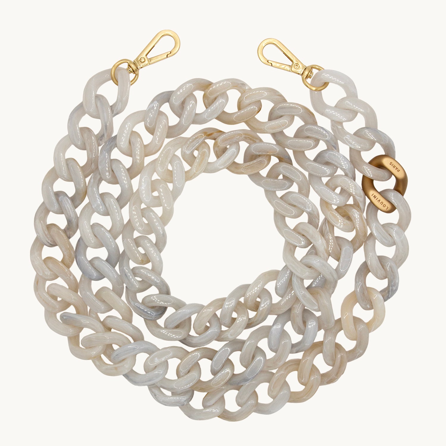 Chaîne de telephone blanc marbre