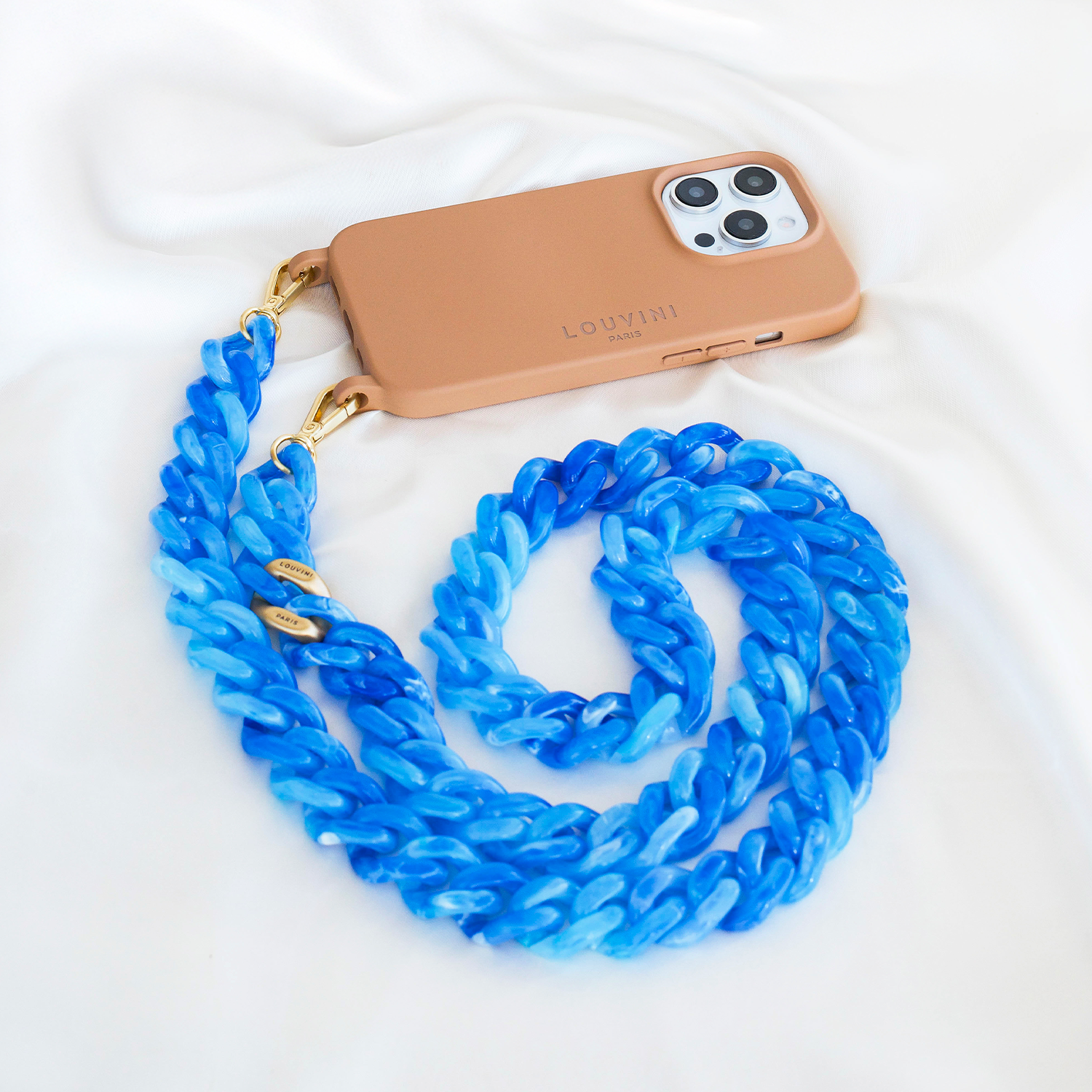 chaine bandouliere telephone bluette