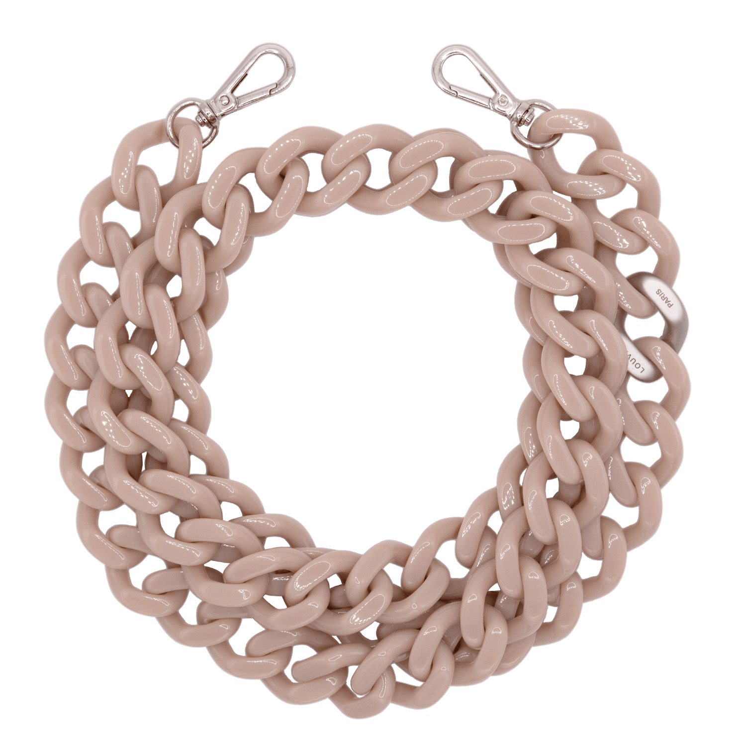 Chaine de telephone taupe argente