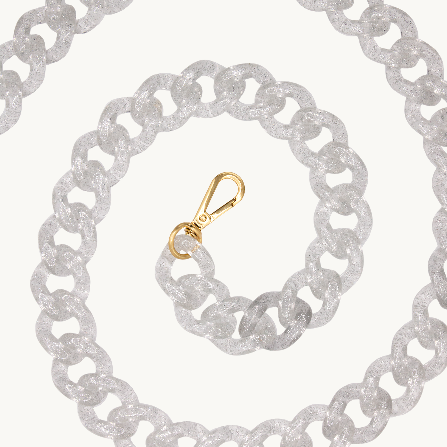 Chaine de telephone transparent paillette