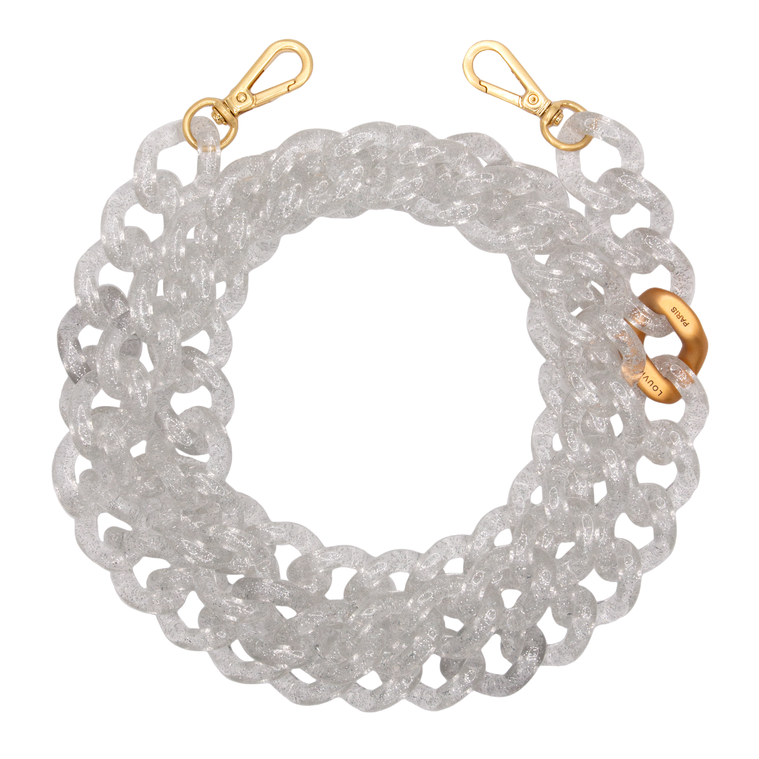 Chaine de telephone transparent paillette