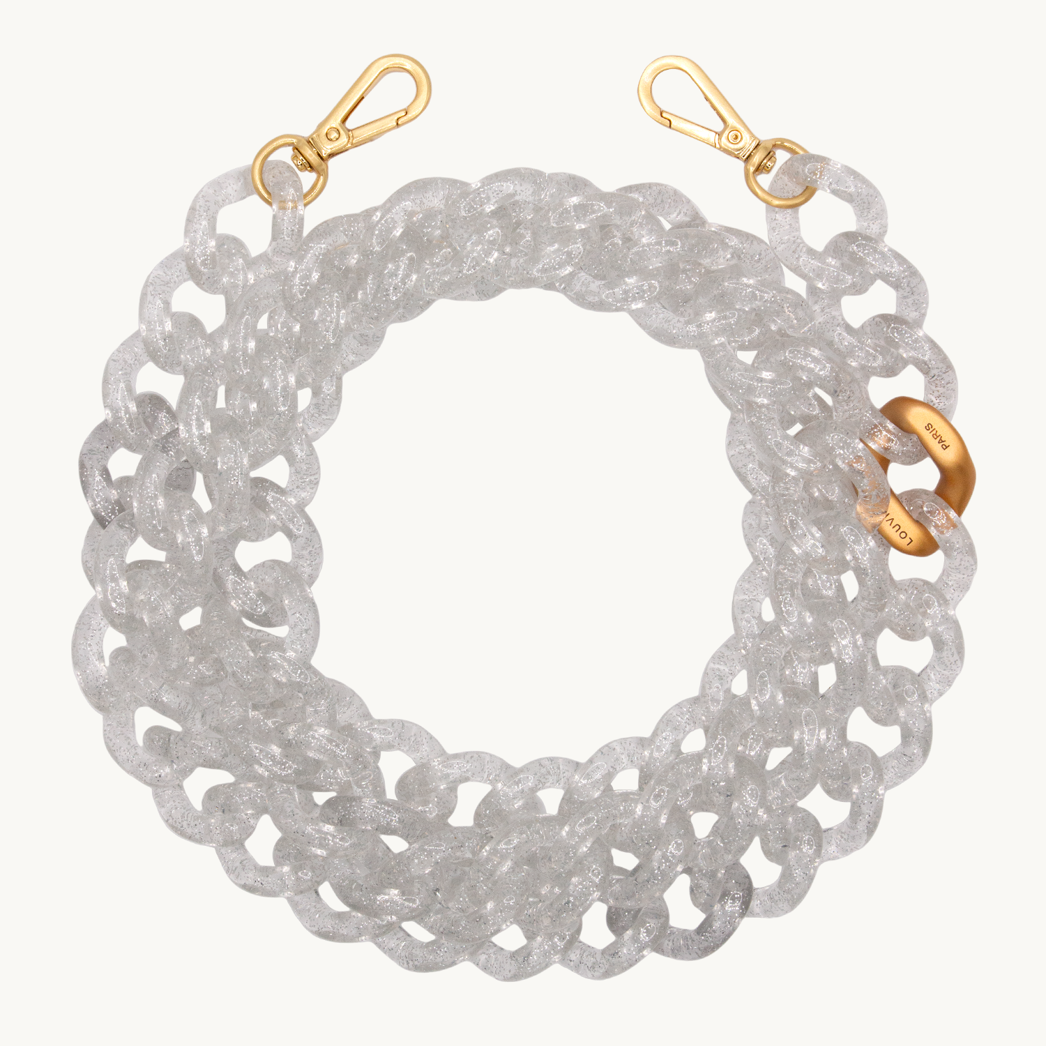 Chaine de telephone transparent paillette