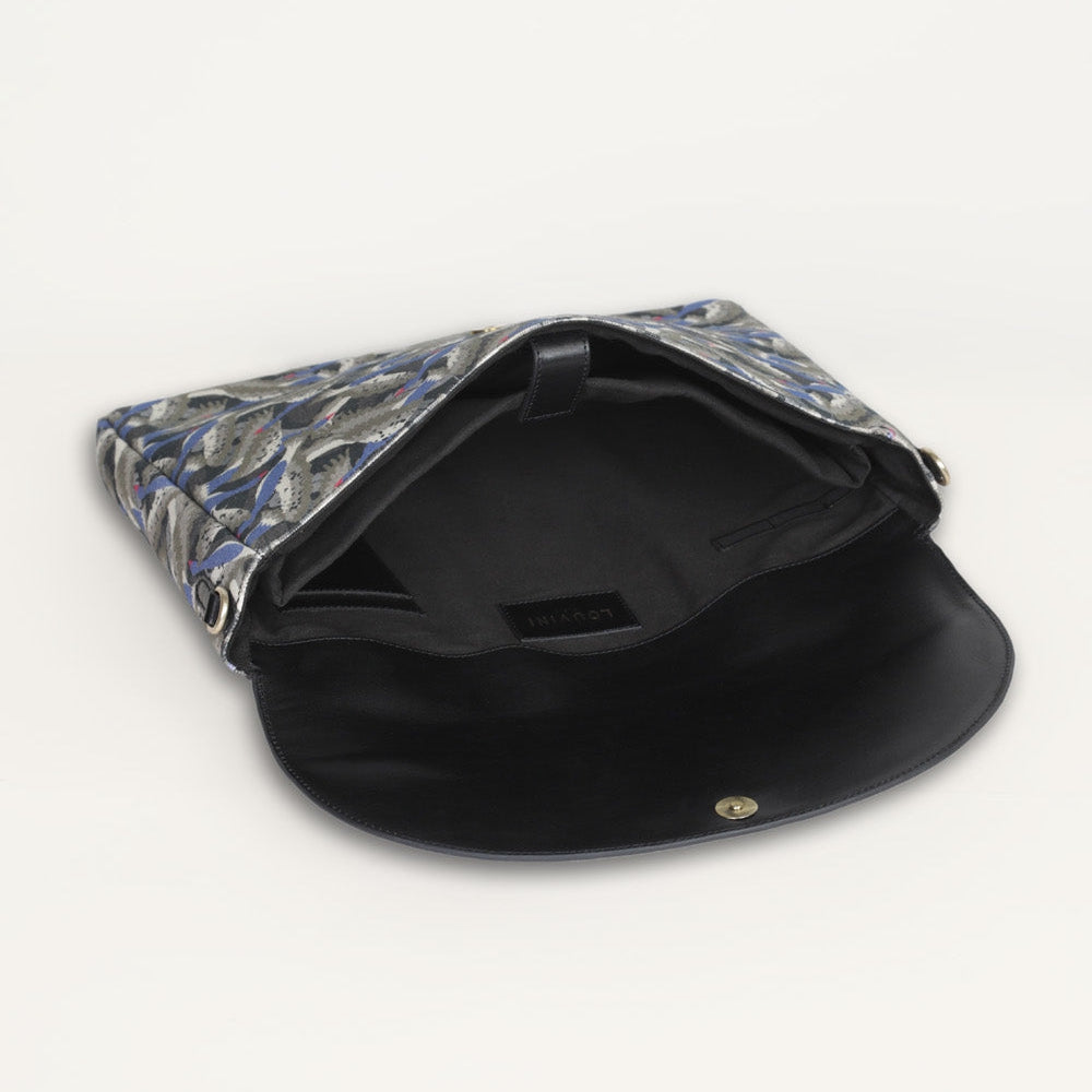 intérieur pochette oiseaux kaki