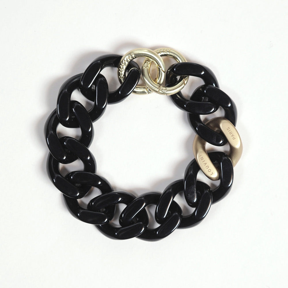 bracelet chaine telephone noir
