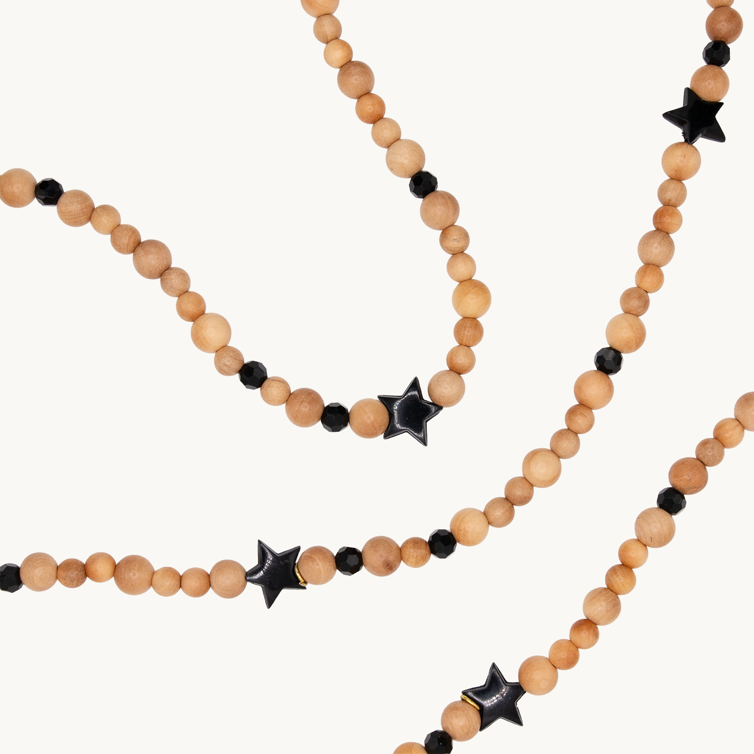 Chaîne de telephone bandouliere en perles de bois