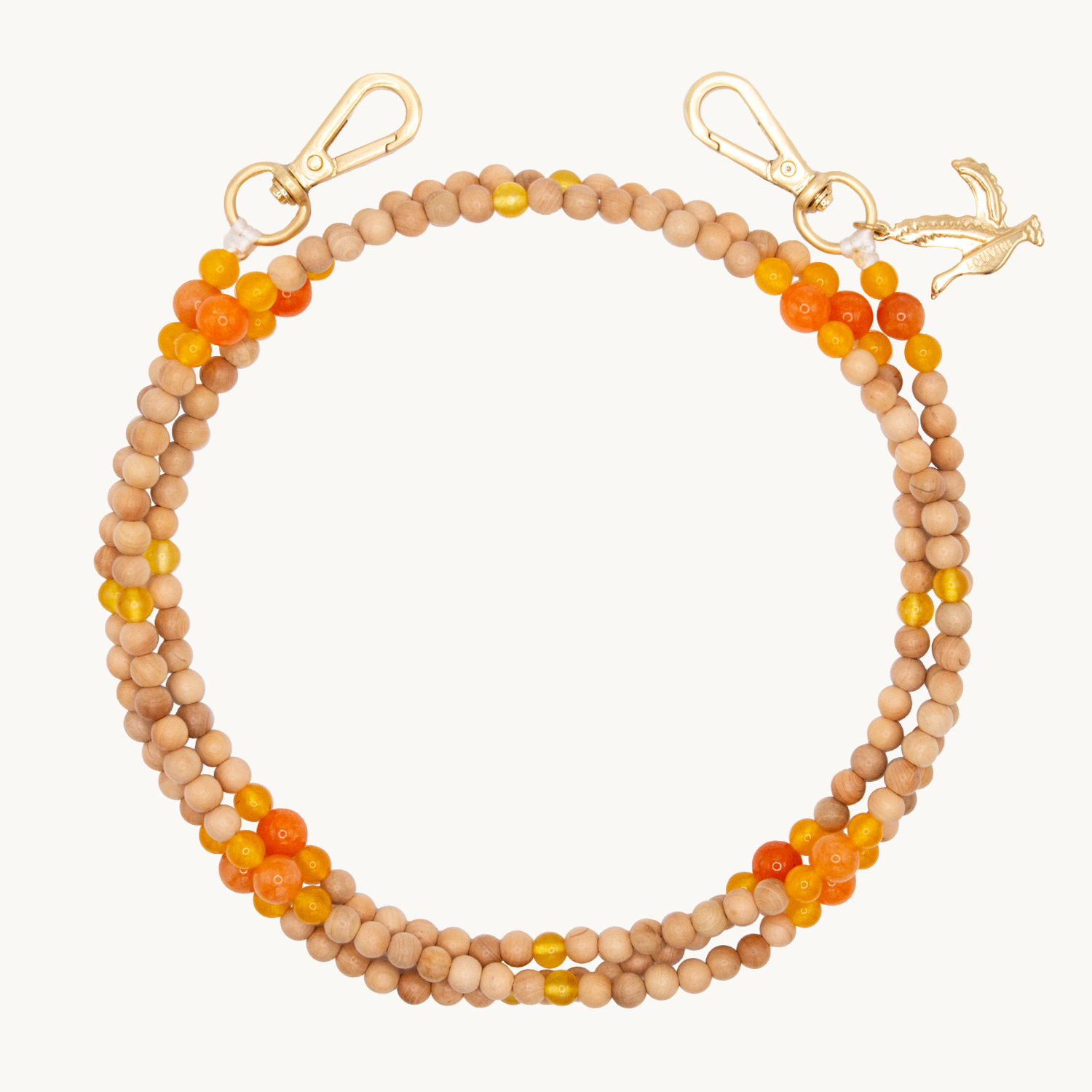 bandoulière en perles de bois