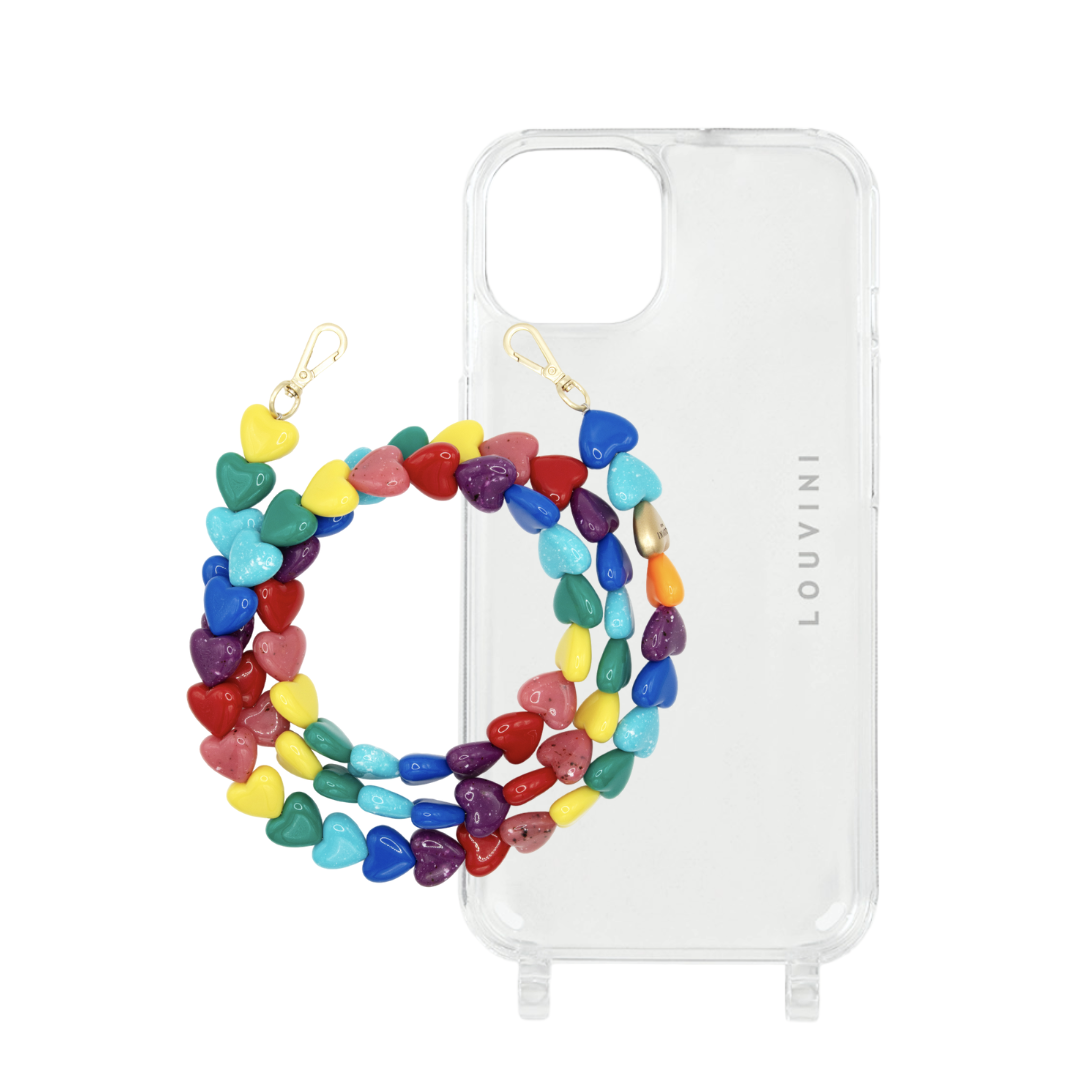 Charlie iPhone Case & Cuore Rainbow Chain