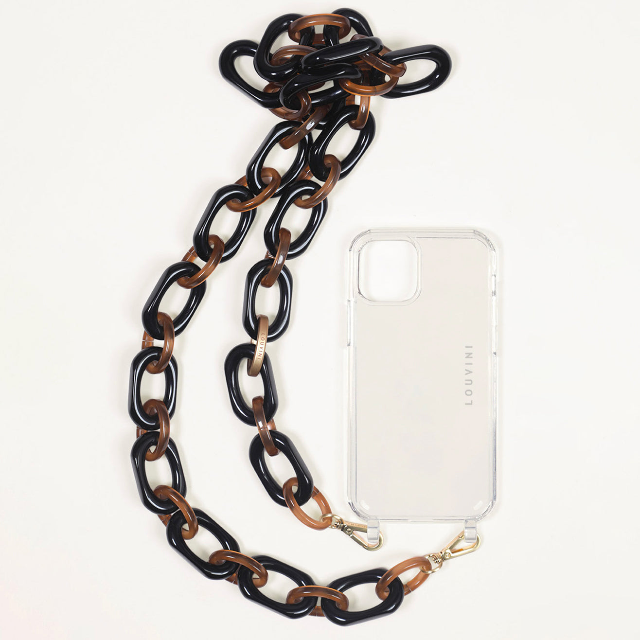 Charlie iPhone Case & Chiara Black-brown Chain