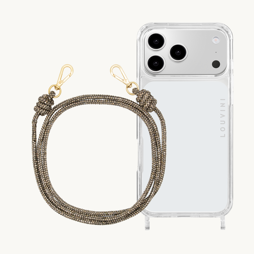 Transparent Iphone case & Anthracite Kim Cord 