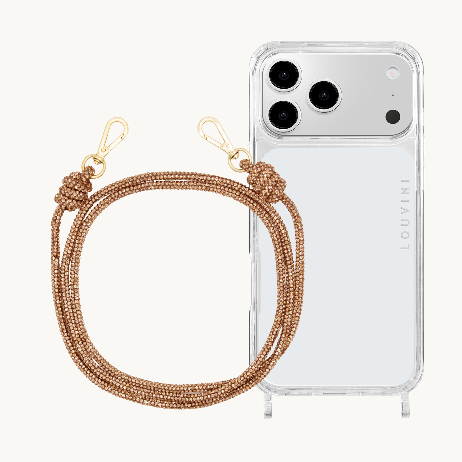 Transparent Iphone case & Bronze Kim Cord 