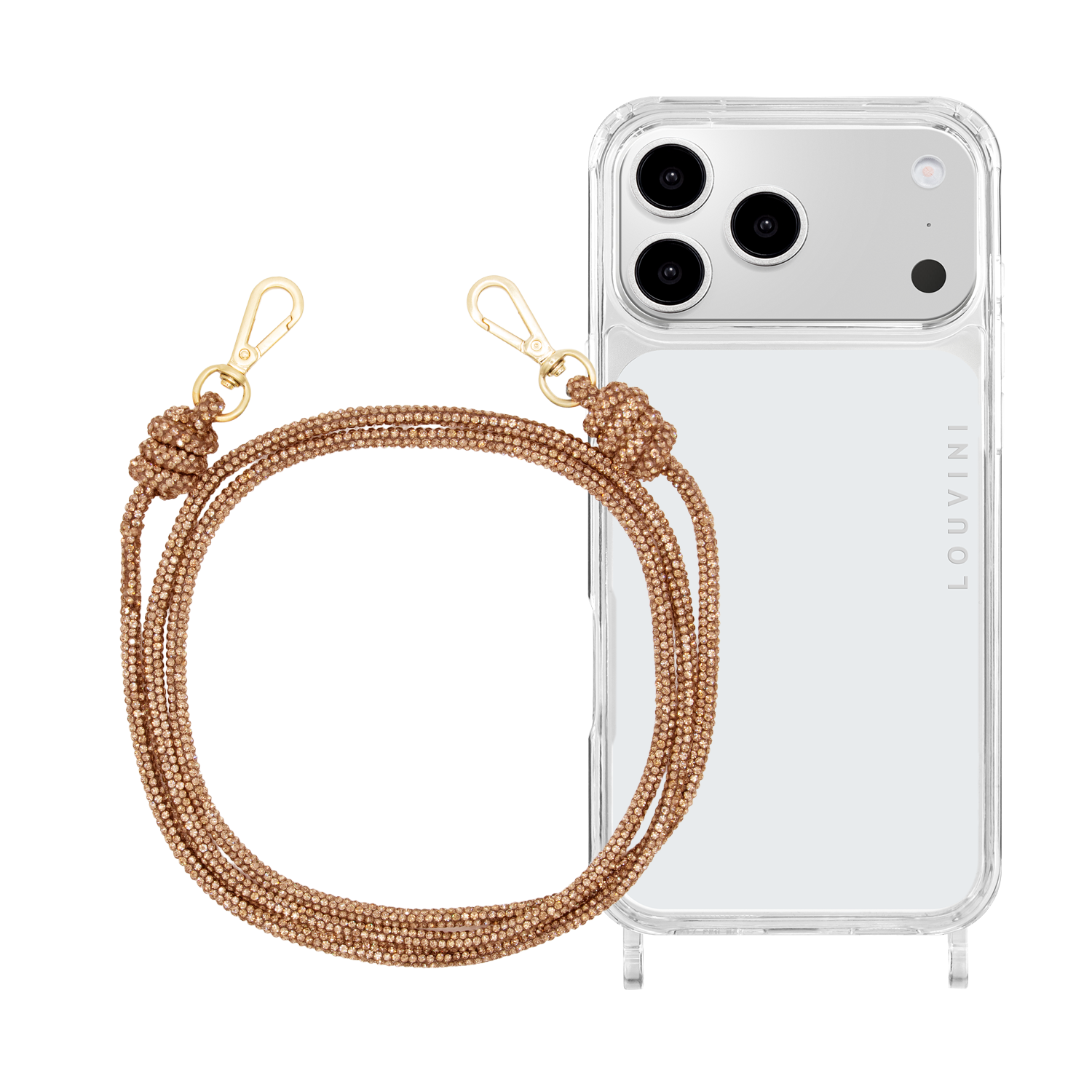 Transparent Iphone case & Bronze Kim Cord 