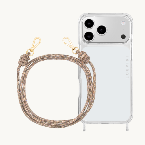 Transparent Iphone case & Gold Kim Cord 