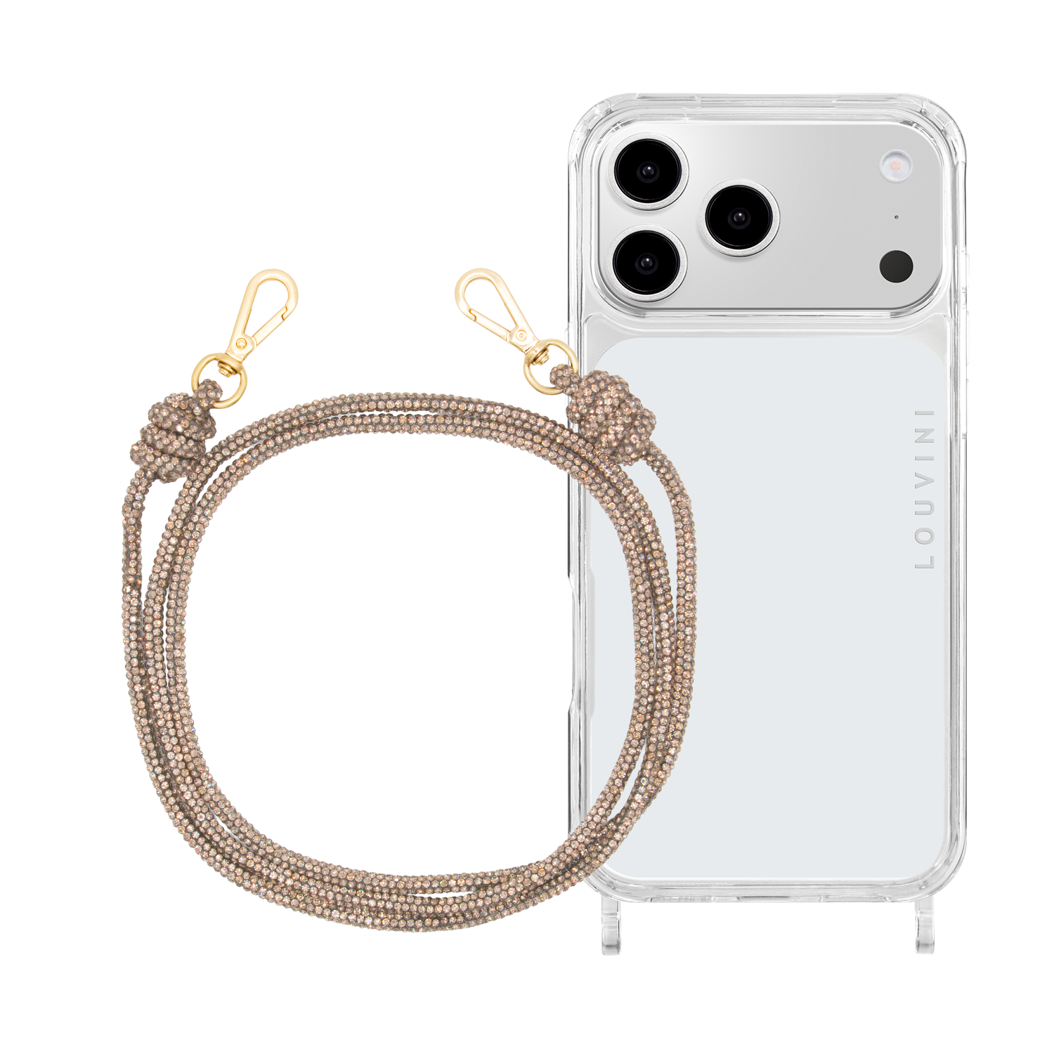 Transparent Iphone case & Gold Kim Cord 