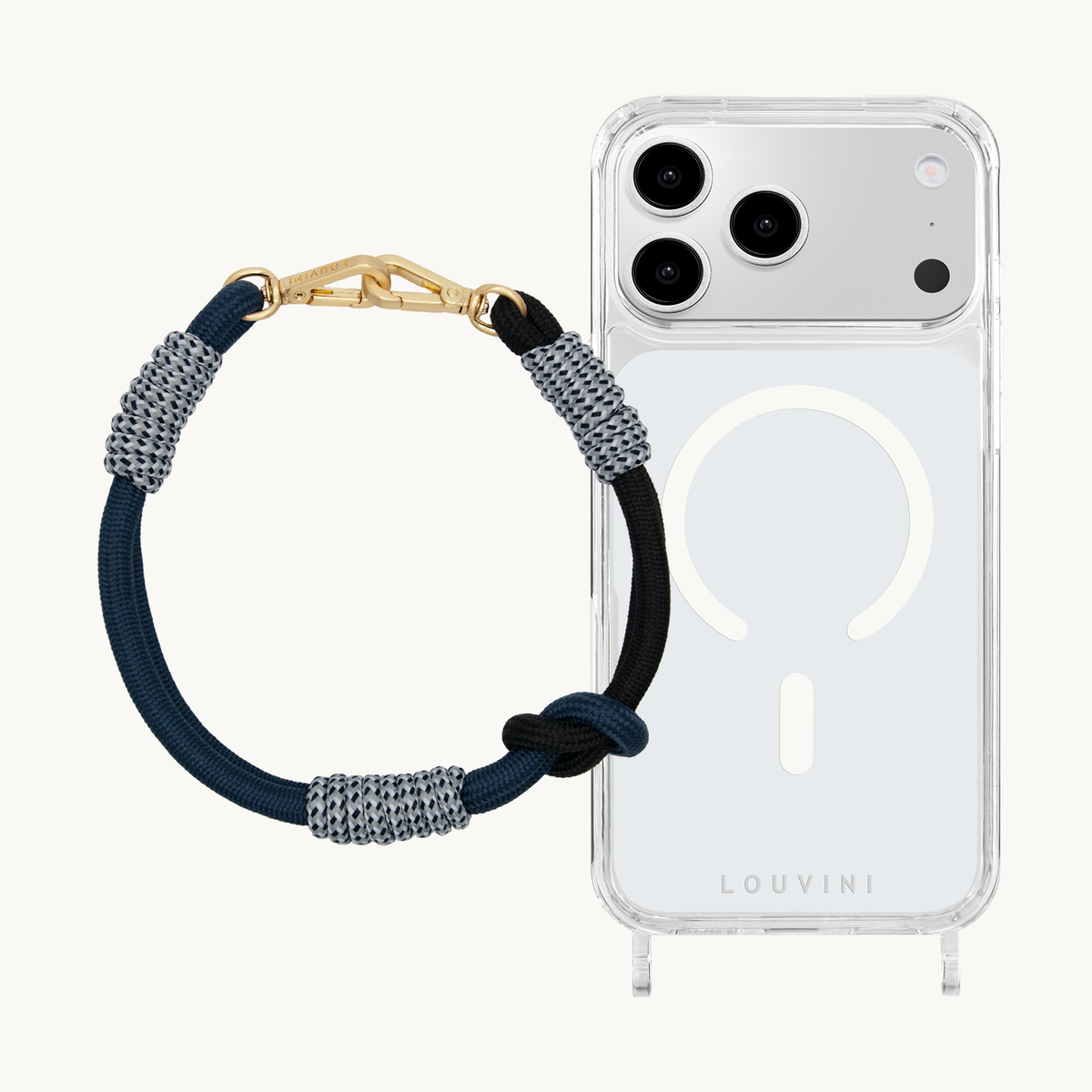 CHARLIE MagSafe iPhone Case & Bracelet PETIT TESSA Black Navy