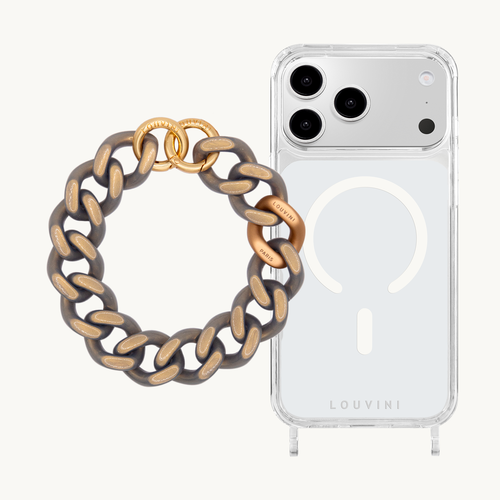 CHARLIE MagSafe iPhone Case & PETIT ZOE Grey-Gold Bracelet