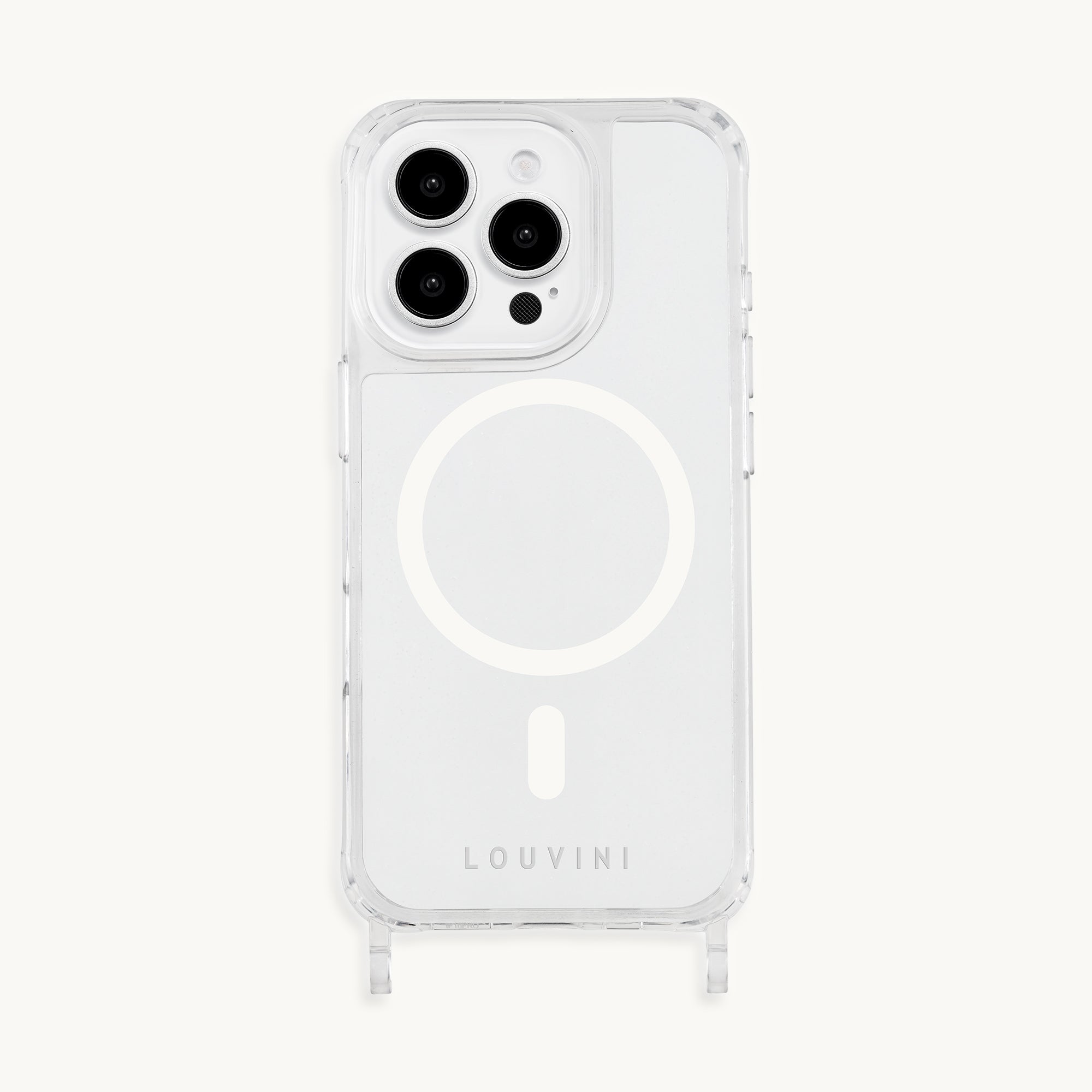 LOUVINI PARIS iPhone16Pro 透明ケース チェーン付 Louvini Paris(ルヴィニ パリ)｜iPhone16 スマホケース CHARLIE