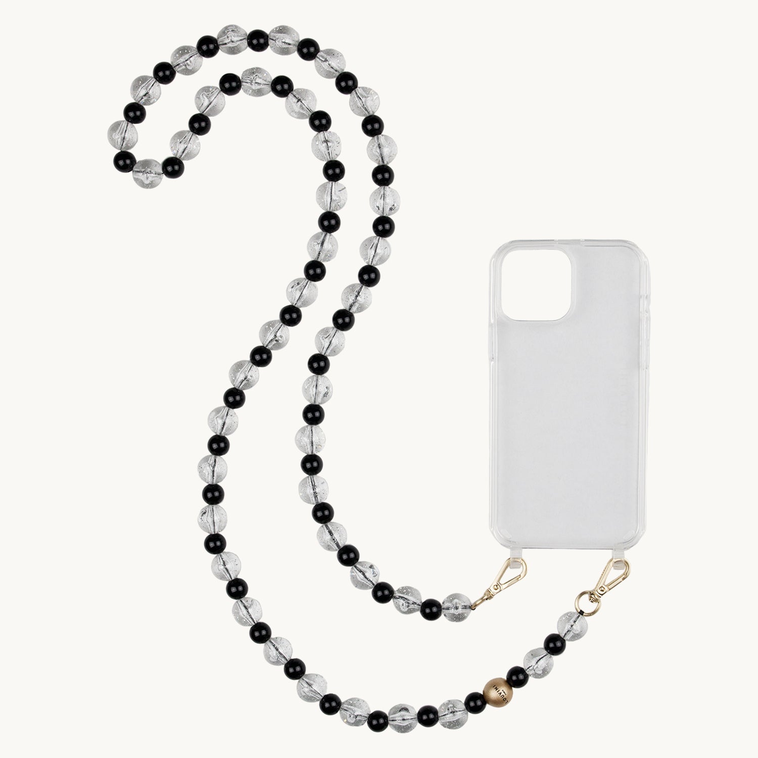 Charlie iPhone Case & Paula Black-Sliver Chain