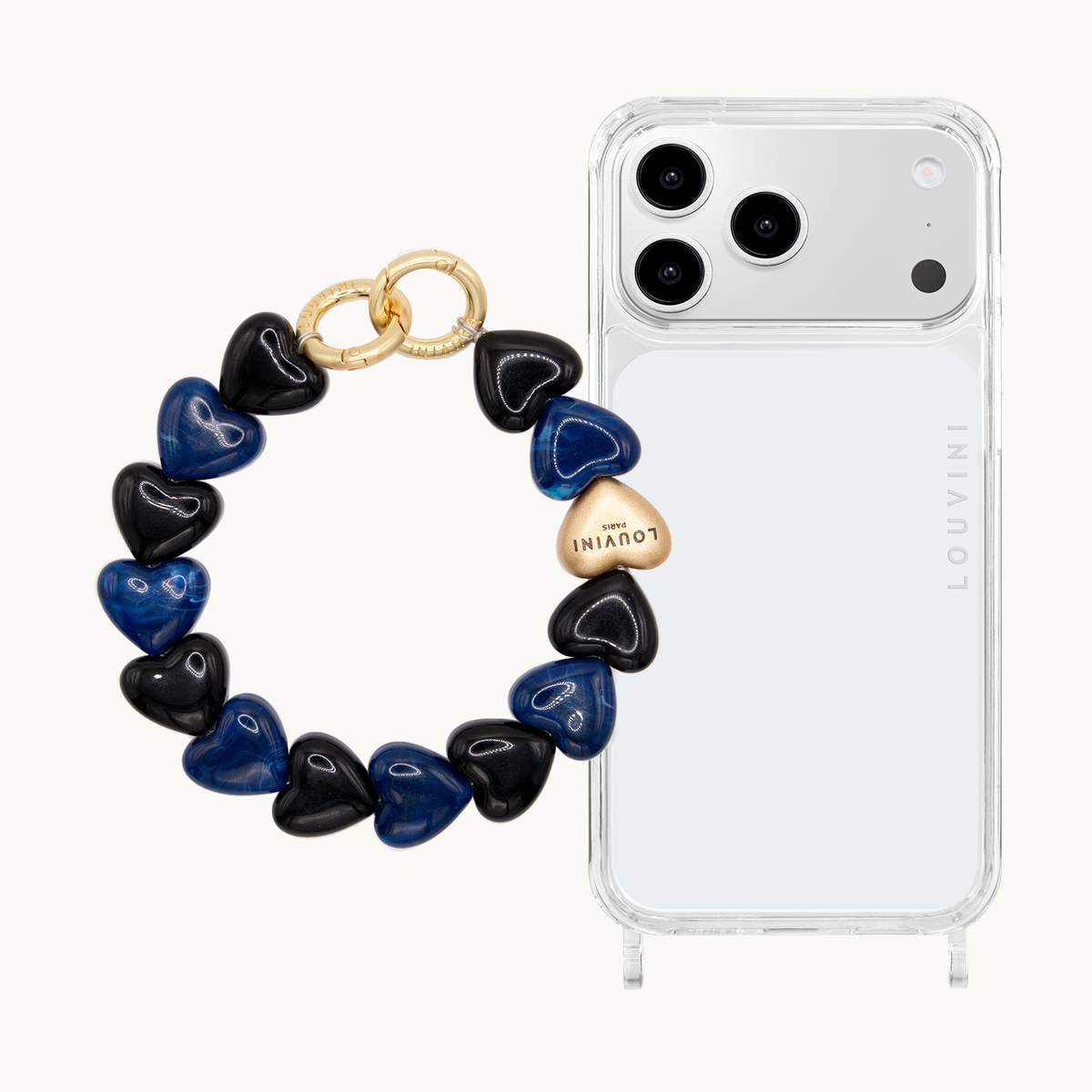 CHARLIE iPhone Case & PETIT CUORE Black-Navy Chain CHARLIE iPhone Case & PETIT CUORE Black-Navy Chain
