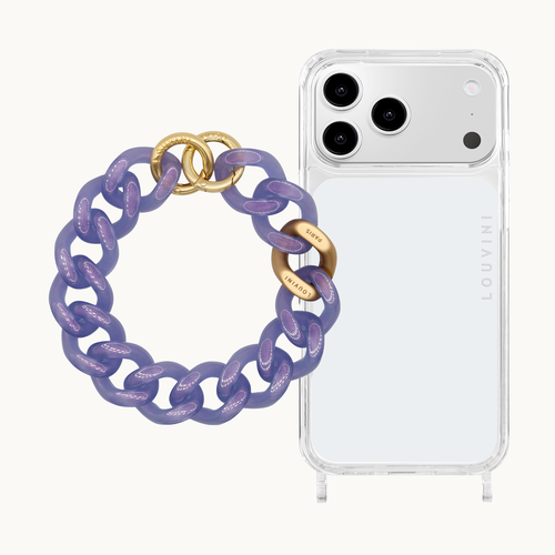 Charlie iPhone Case & Petit Zoe Iced Mauve Chain